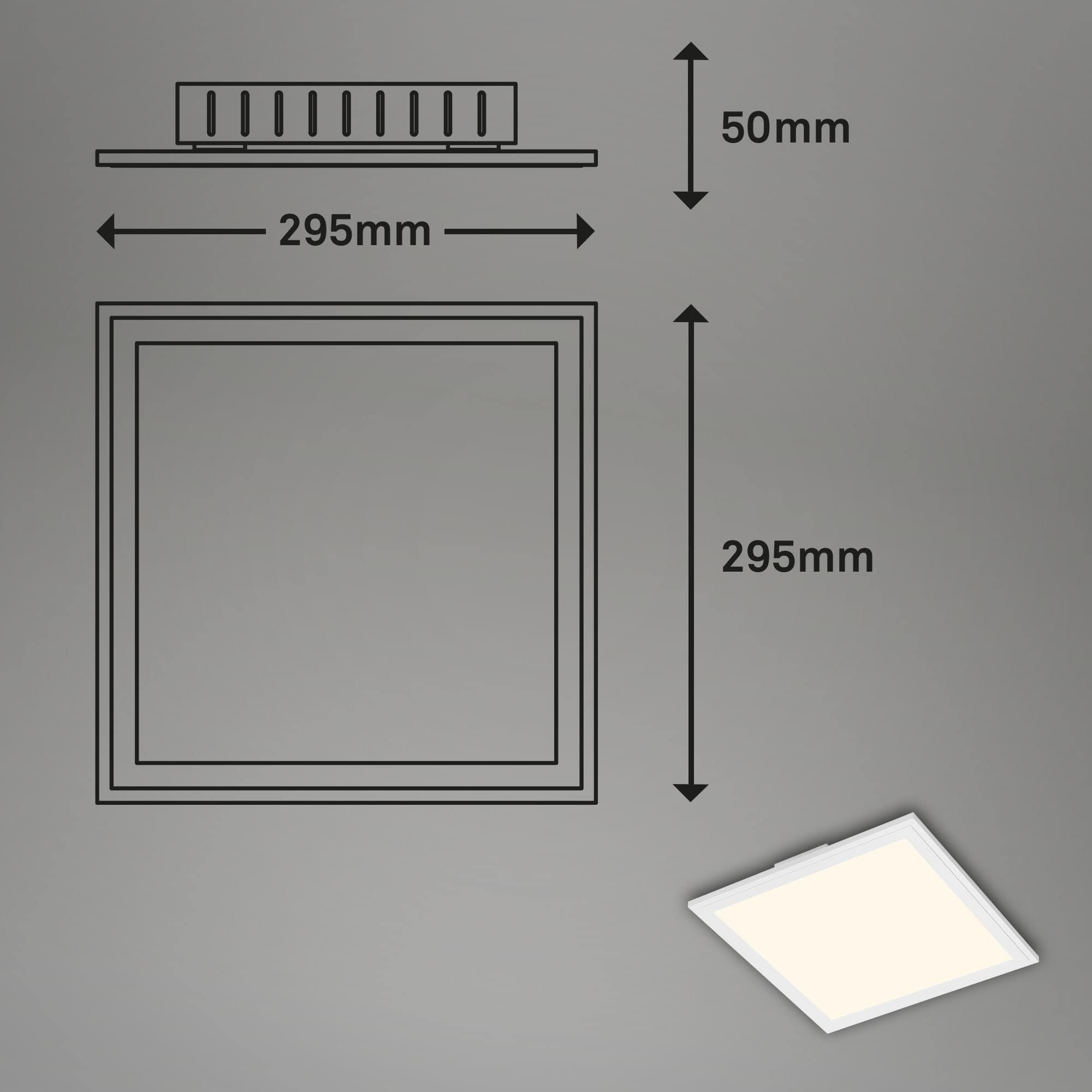 BRILO 7151-016 RGB svítidlo LED panel, 29,5 cm, 1800 lm, bílé - BRILO (obrázek 7)
