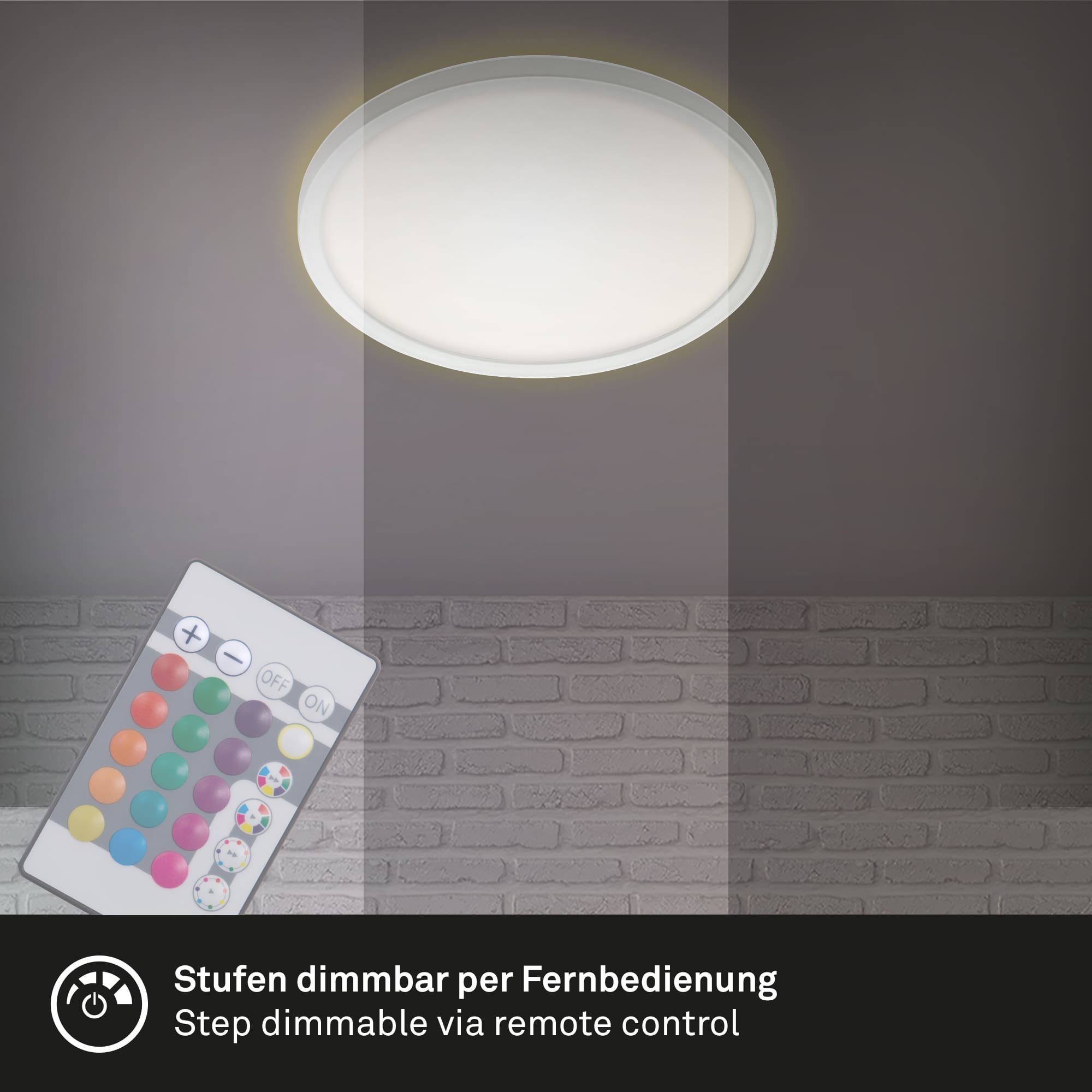 BRILO 7092-416 Slim svítidlo LED panel, pr. 29,3 cm, 1850 lm, 15 W, bílé - BRILO (obrázek 5)