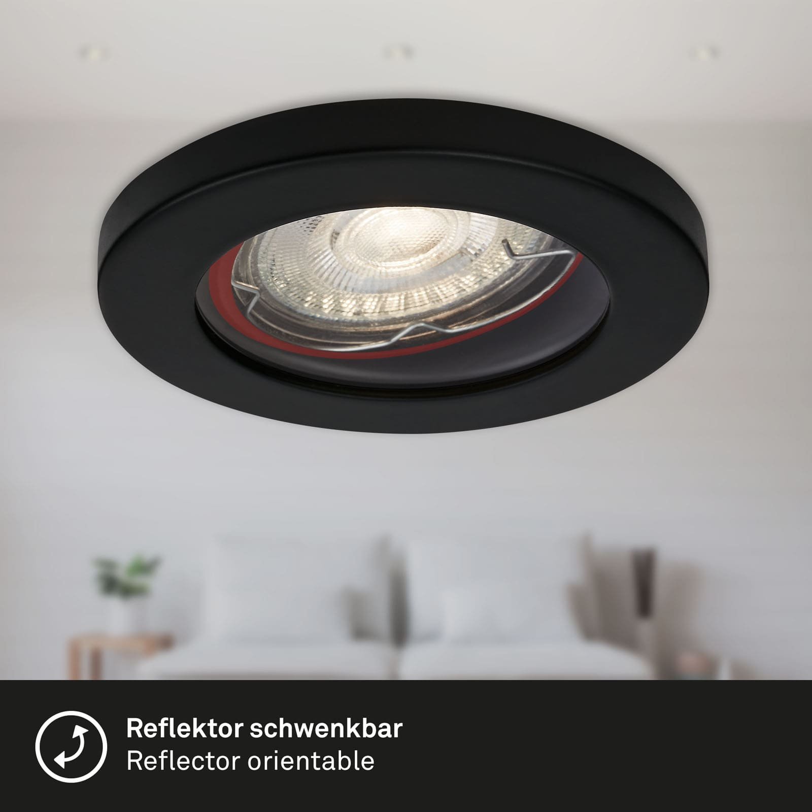BRI 7181-035 3ks sada LED vestavné svítidlo, pr. 8,5 cm, 5 W, 400 lm, černá - BRILONER (obrázek 3)