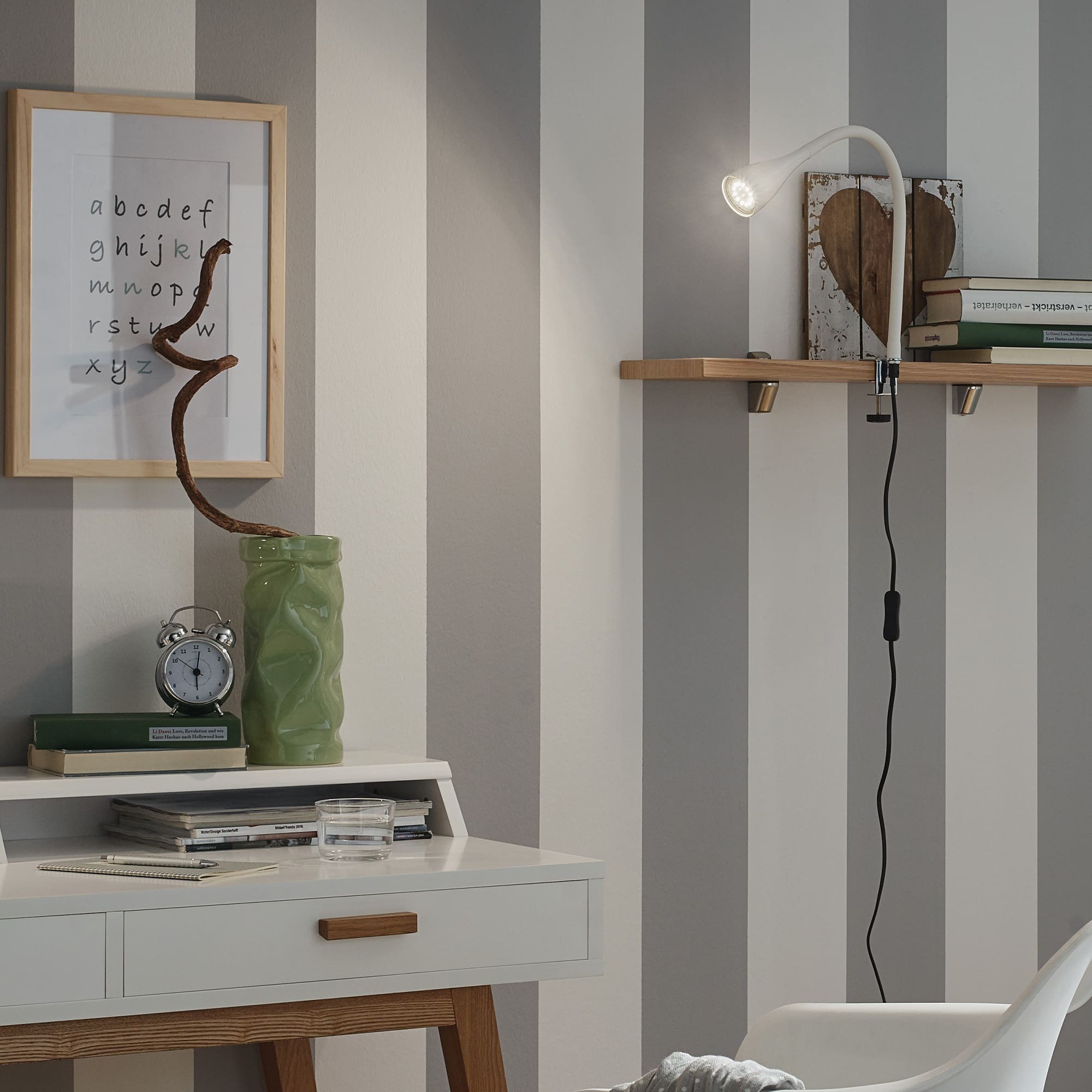 BRI 2762-016P Flexibilní svítidlo se svorkou 60 cm 1xGU10 3W 250lm bílé - BRILONER (obrázek 5)