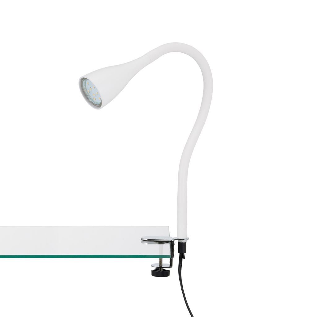 BRI 2762016P Flexibilní svítidlo se svorkou 60 cm 1xGU10 3W 250lm bílé (starý kód: BRI 2762-016P) - BRILONER