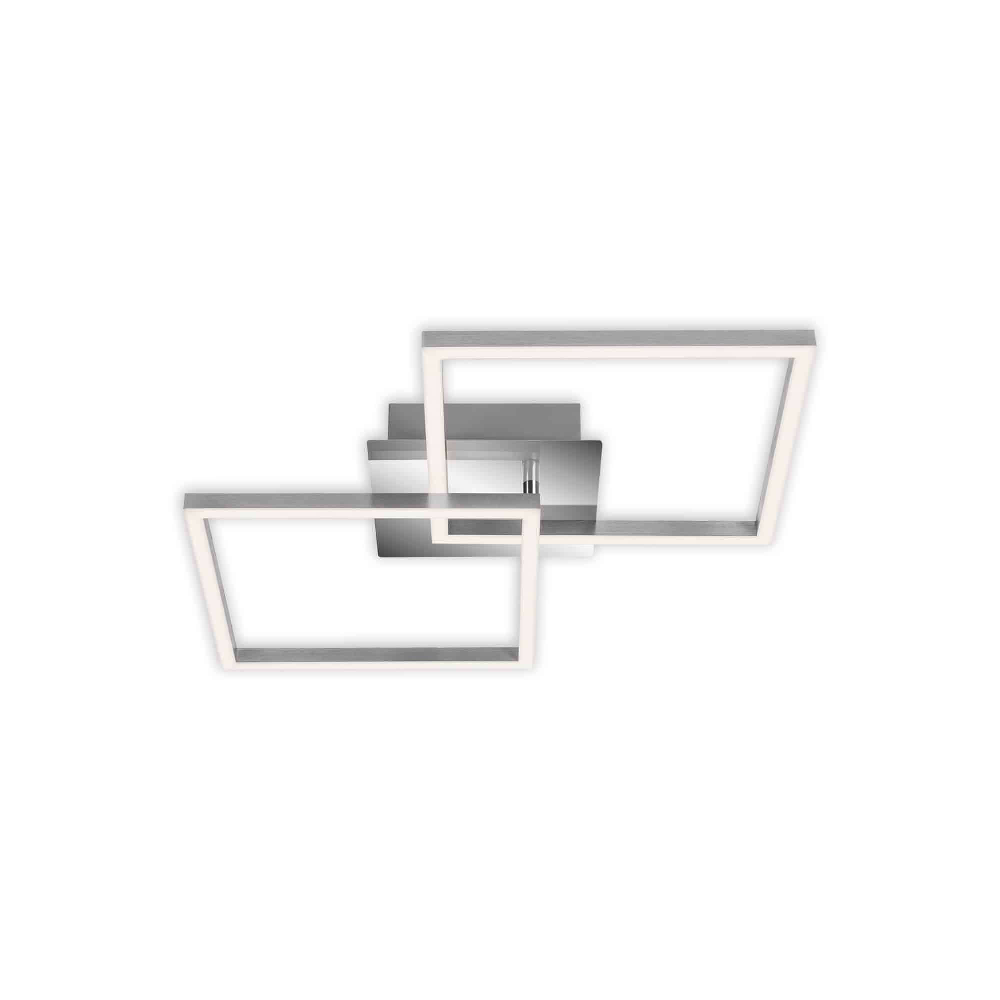 BRILO 3210-018 LED stropní svítidlo, 62 cm, 2300 LM, 22 W, hliník-chrom - BRILO
