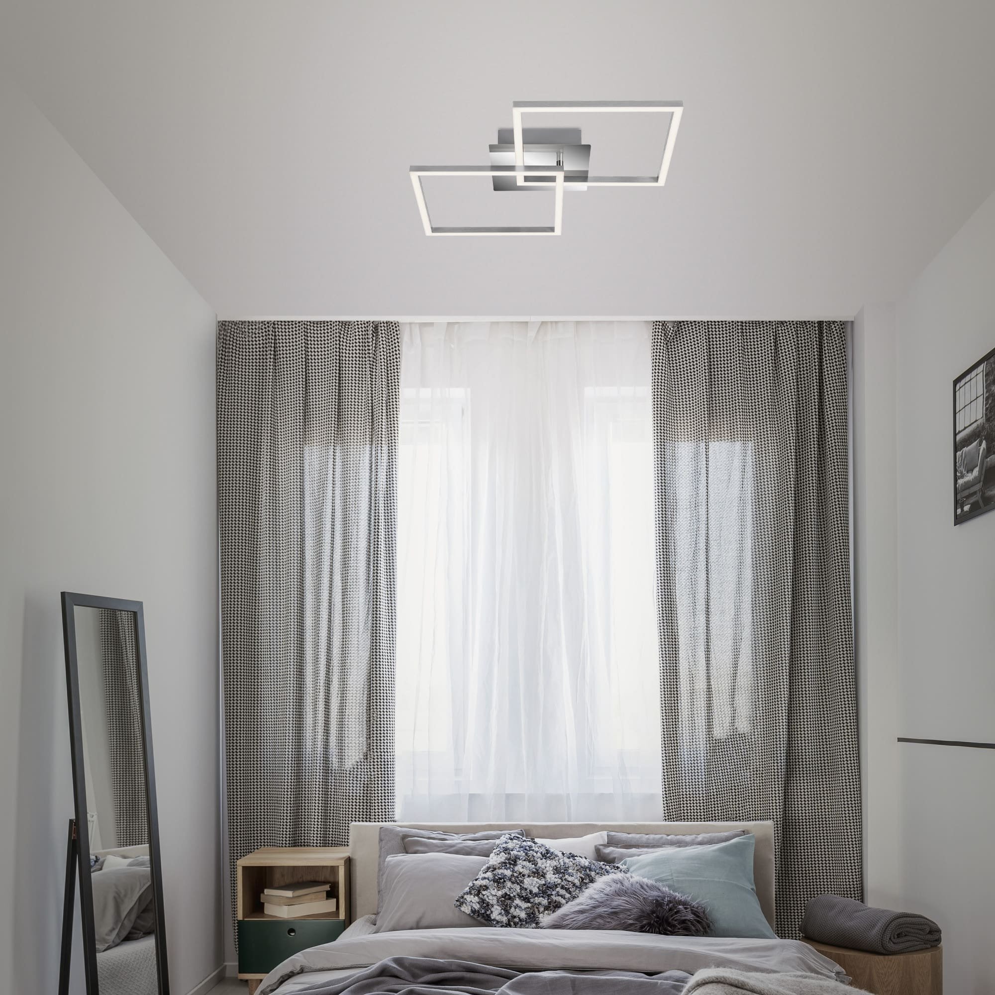 BRILO 3210-018 LED stropní svítidlo, 62 cm, 2300 LM, 22 W, hliník-chrom - BRILO (obrázek 7)
