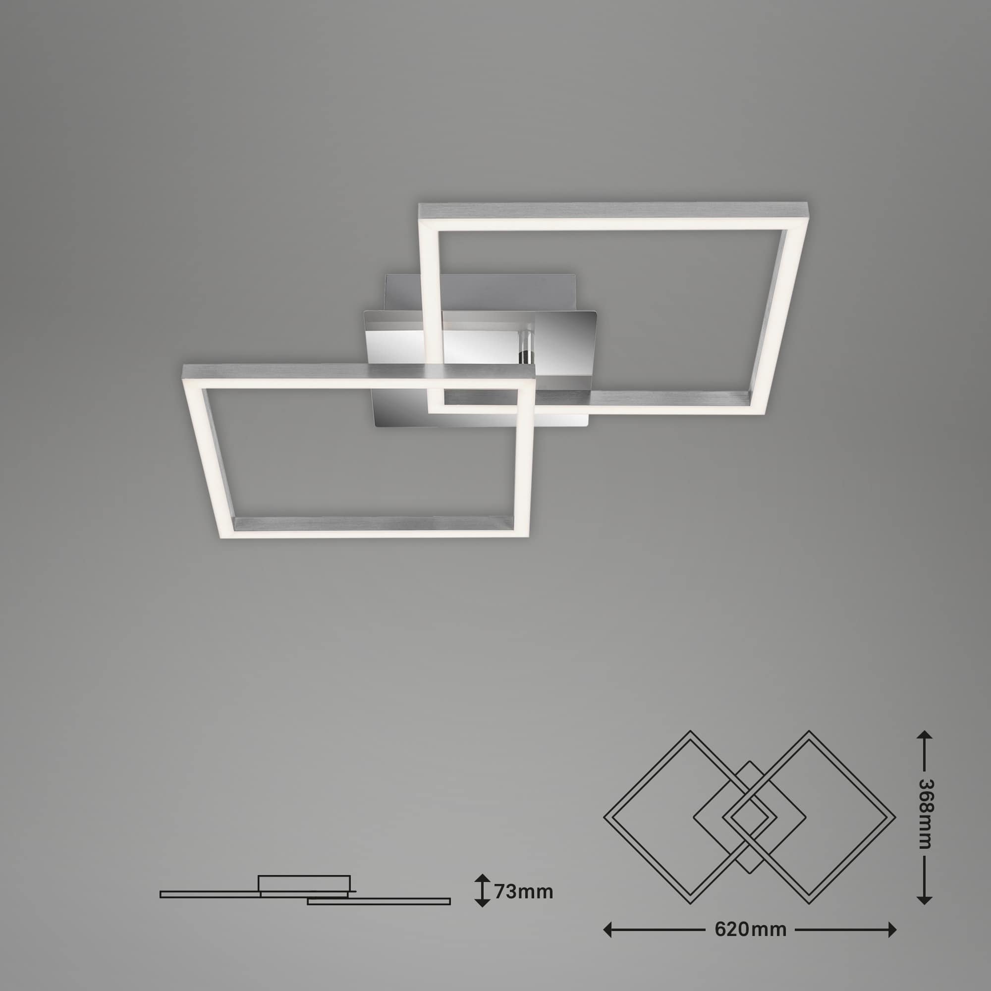 BRILO 3210-018 LED stropní svítidlo, 62 cm, 2300 LM, 22 W, hliník-chrom - BRILO (obrázek 9)