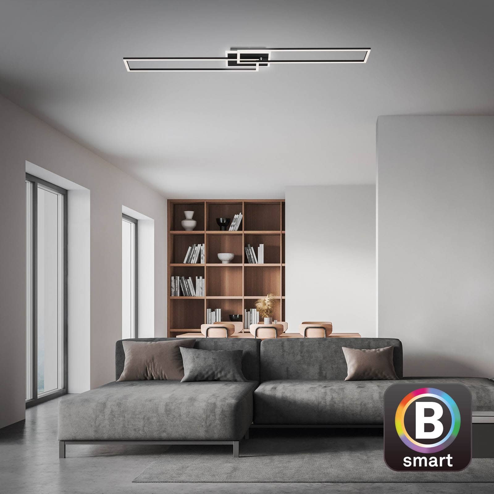 BRILO 3538-015 LED stropní svítidlo, 110 cm, 40 W, 5200 lm, černá - BRILO (obrázek 8)