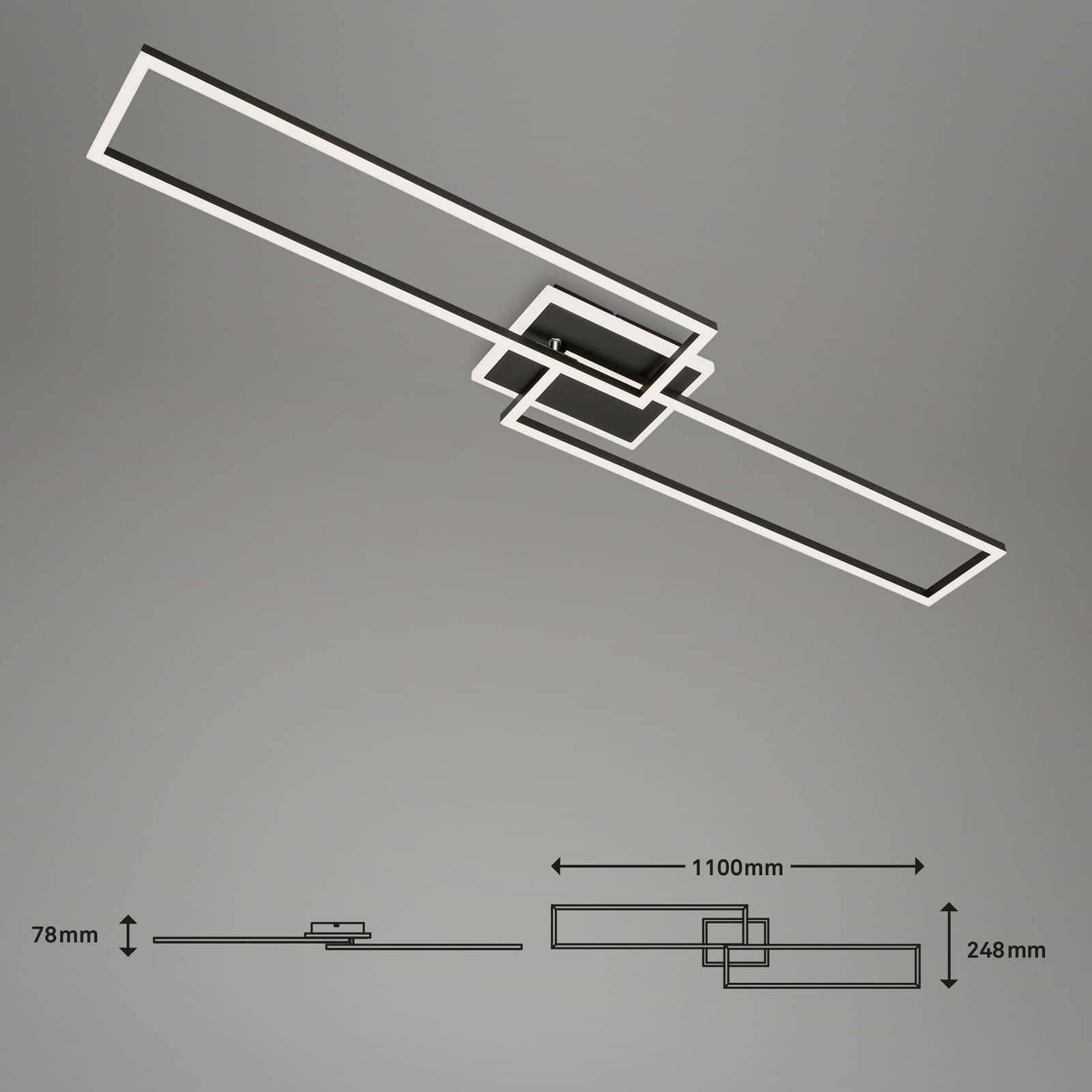 BRILO 3538-015 LED stropní svítidlo, 110 cm, 40 W, 5200 lm, černá - BRILO (obrázek 10)