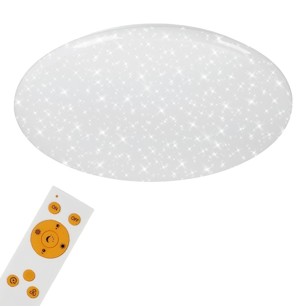 BRILO 3368016 LED stropní svítidlo hvězdné nebe, CCT, noční světlo, dálkový ovladač, stmívatelné (starý kód: BRILO 3368-016) - BRILO