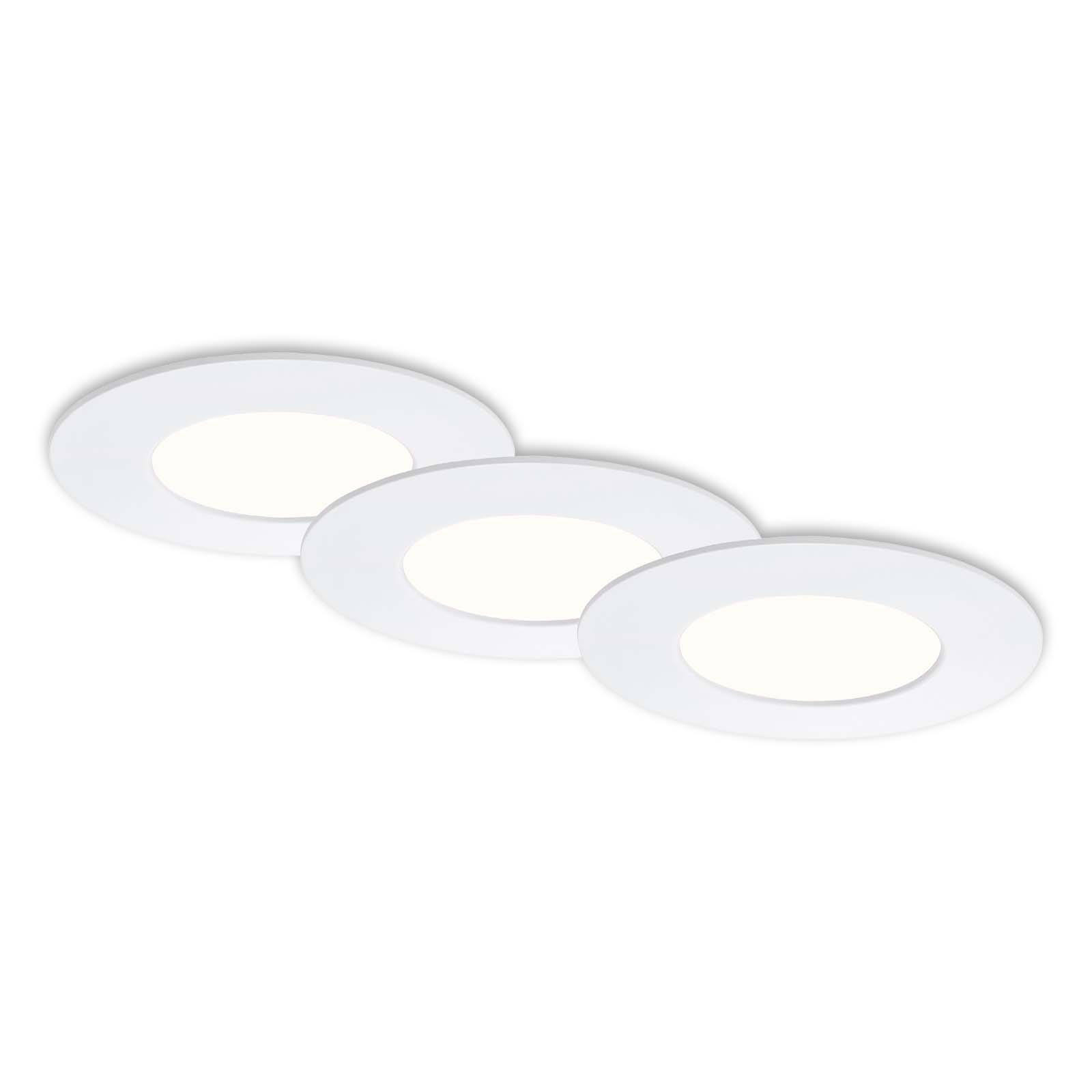 BRI 7113-436 3ks sada LED vestavné svítidlo, pr. 8,5 cm, 4,9 W, bílé - BRILONER