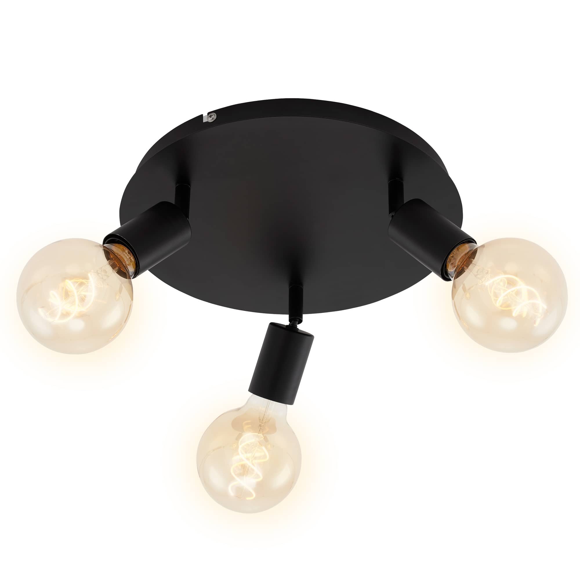 BRI 2868-035 Bodové svítidlo pr. 30 cm 3x E27 60W černá - BRILONER