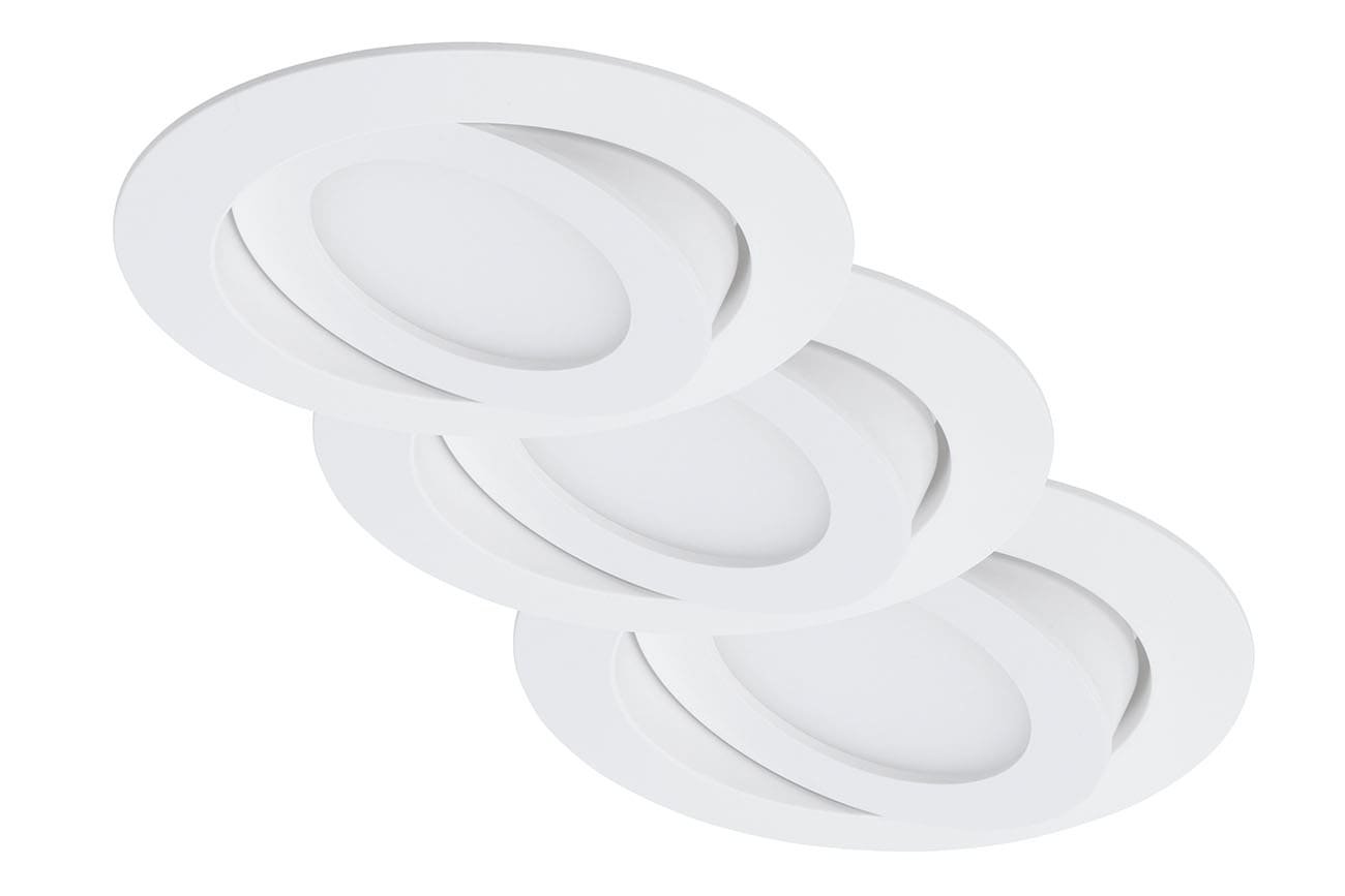 BRI 7283-036 3ks sada LED vestavné svítidlo, pr. 10,6 cm, 4,8 W, bílé - BRILONER