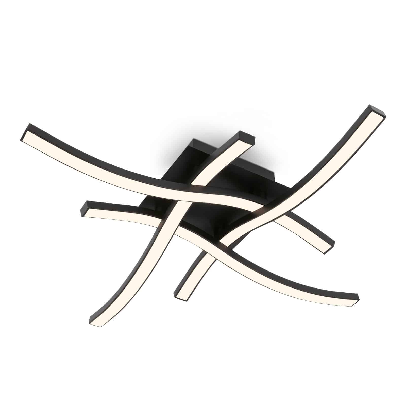 Levně BRILO 3677-045 LED nástěnné a stropní svítidlo, 47,5 cm, 14,4 W, 350 lm, černá - BRILO