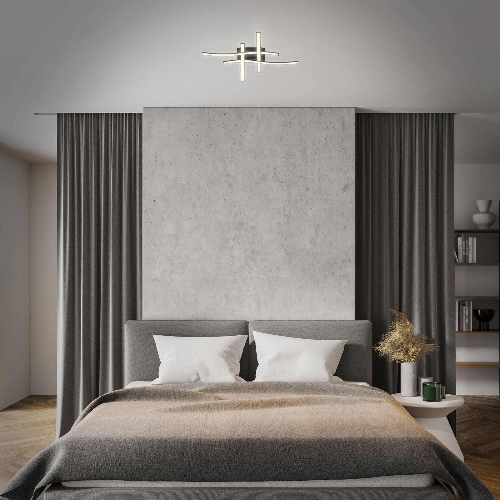 BRILO 3677-045 LED nástěnné a stropní svítidlo, 47,5 cm, 14,4 W, 350 lm, černá - BRILO (obrázek 5)