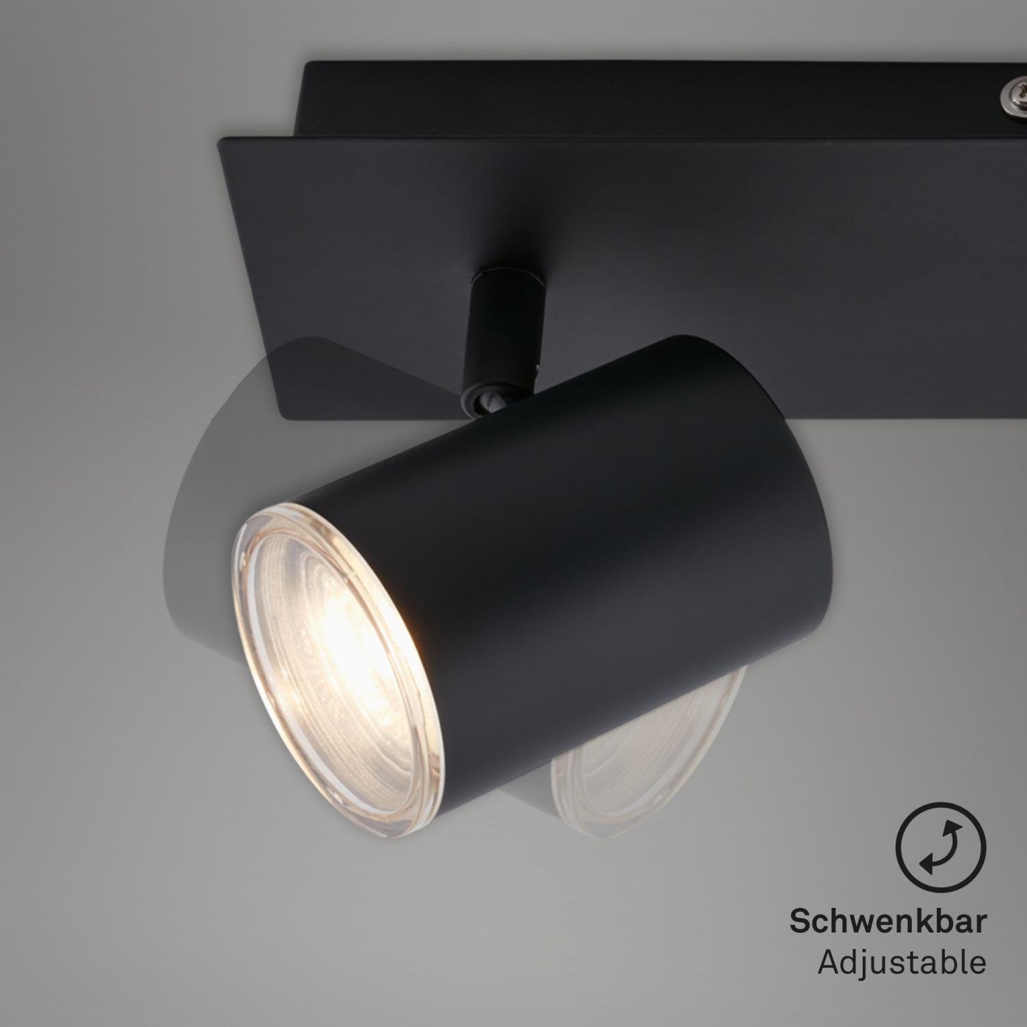 BRI 2731-025 LED bodové svítidlo 29 cm 2xGU10 max. 5W černá - BRILONER (obrázek 3)