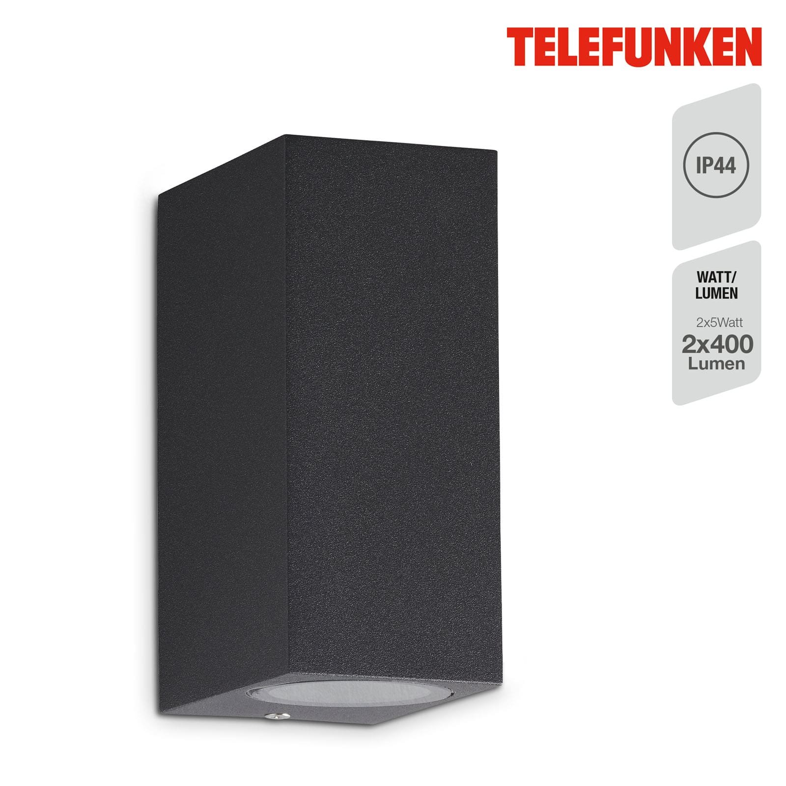 TF 307005TF TELEFUNKEN venkovní svítidlo 15,1 cm 2xGU10 5W 400lm antracit - BRILONER (obrázek 2)