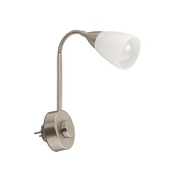 Obrázek pro produkt Flexibilní svítidlo do zásuvky 23,5 cm E14 25W matný nikl (starý kód: BRI 2491-012P) - BRILONER