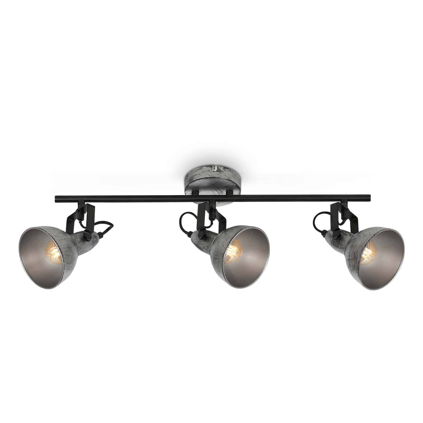 BRILO 2049-034 Bodové svítidlo pr. 10 cm 3x E14 max. 40W antická stříbrná - BRILO