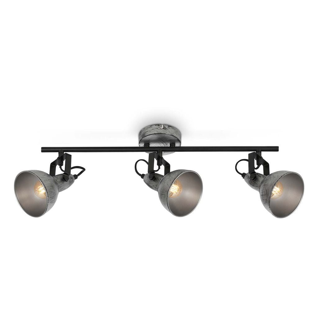 BRILO 2049034 Bodové svítidlo pr. 10 cm 3x E14 max. 40W antická stříbrná (starý kód: BRILO 2049-034) - BRILO