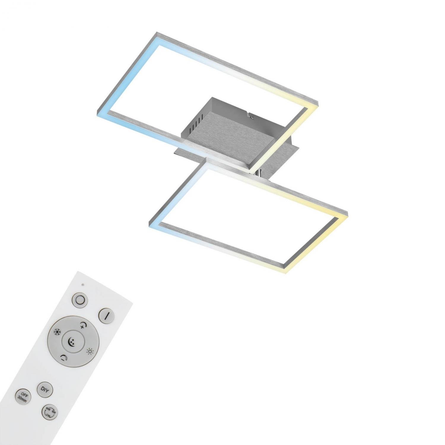 BRILO 3511-019 CCT LED stropní svítidlo, 50 cm, 30 W, 3300 lm, hliník - BRILO