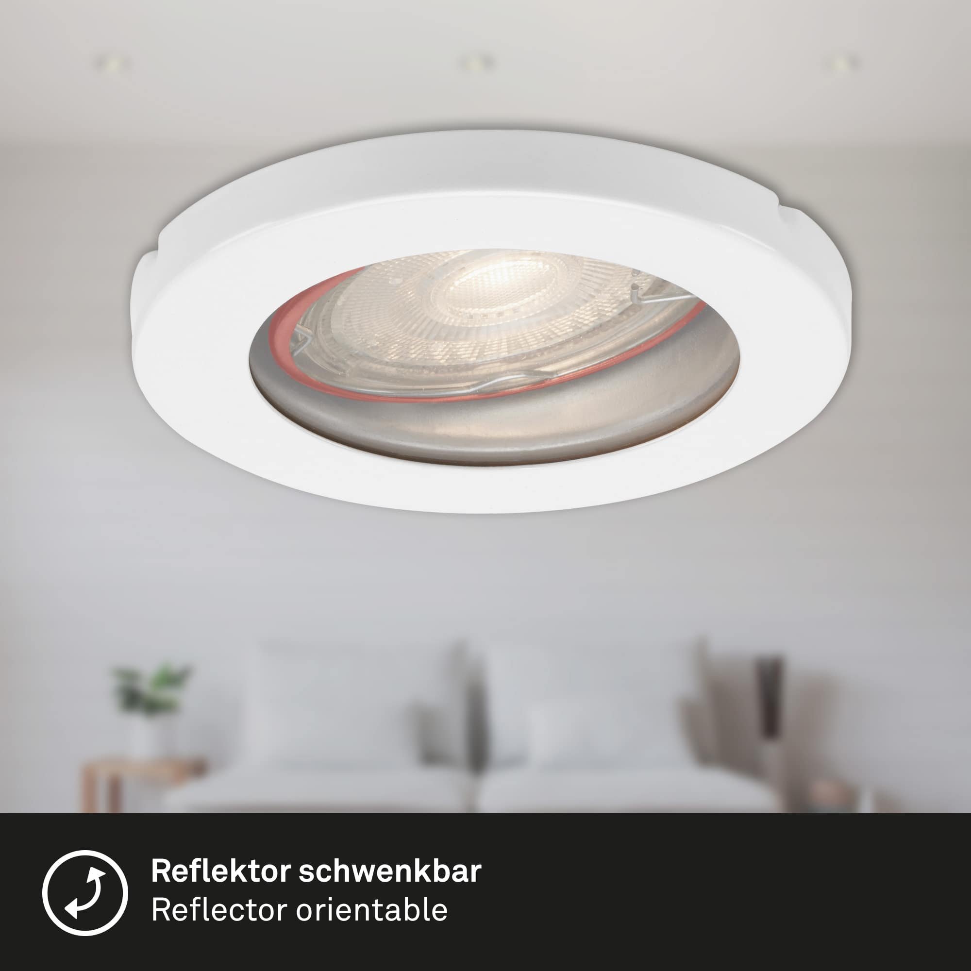 BRI 7181-036 3ks sada LED vestavné svítidlo, pr. 8,5 cm, 5 W, bílé - BRILONER (obrázek 4)