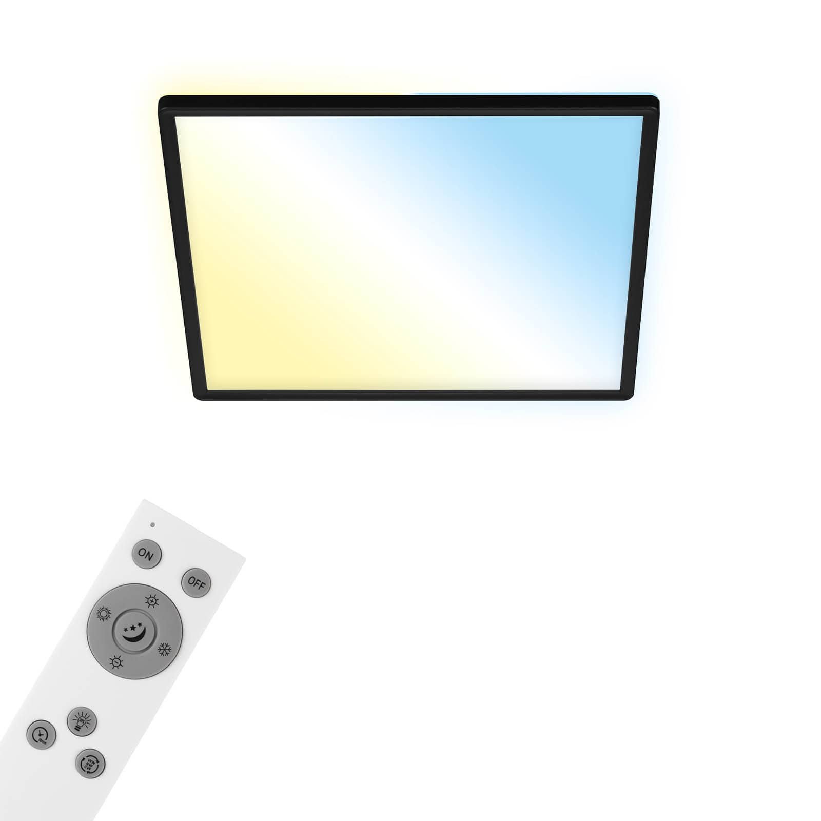 Levně BRILO 7060-015 CCT svítidlo LED panel, 42 cm, 22 W, 3000 lm, černá - BRILO