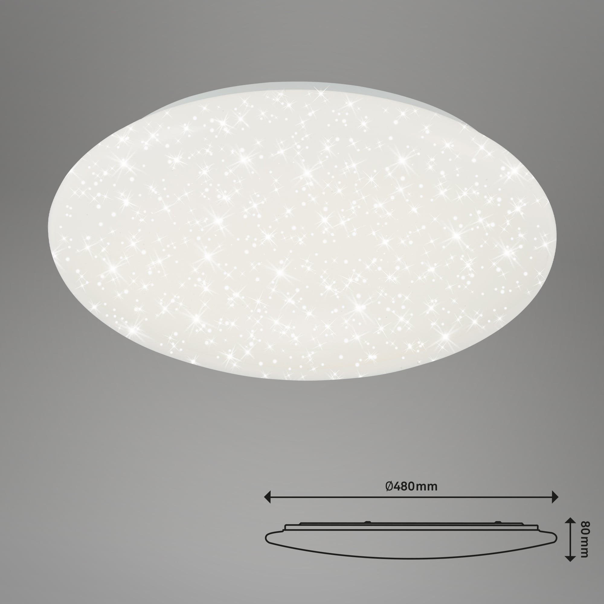 BRILO 3226-016 LED stropní svítidlo hvězdné nebe, pr. 48 cm, 24 W, bílé - BRILO (obrázek 6)