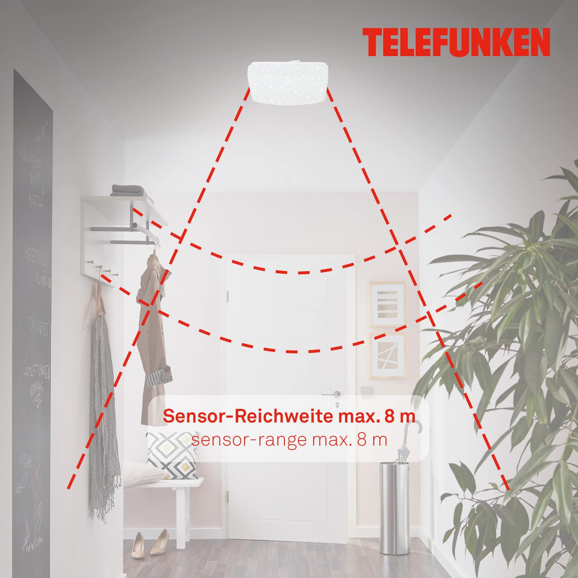 TF 601906TF TELEFUNKEN LED stropní svítidlo s čidlem, 27 cm, 12 W, bílé - BRILONER (obrázek 3)