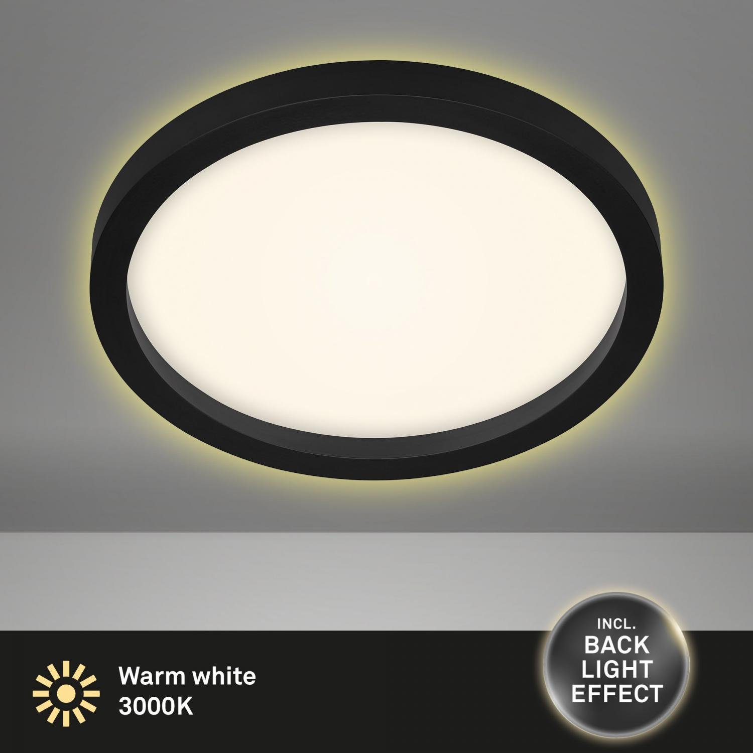 BRI 7361-015 LED stropní svítidlo, pr. 29,7 cm, 18 W, černá - BRILONER (obrázek 4)