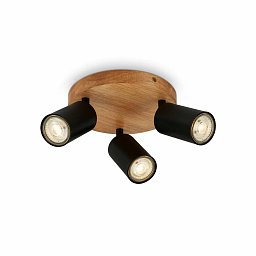 Obrázek pro produkt Bodové svítidlo pr. 19 cm 3xGU10 max. 9W černá - BRILO