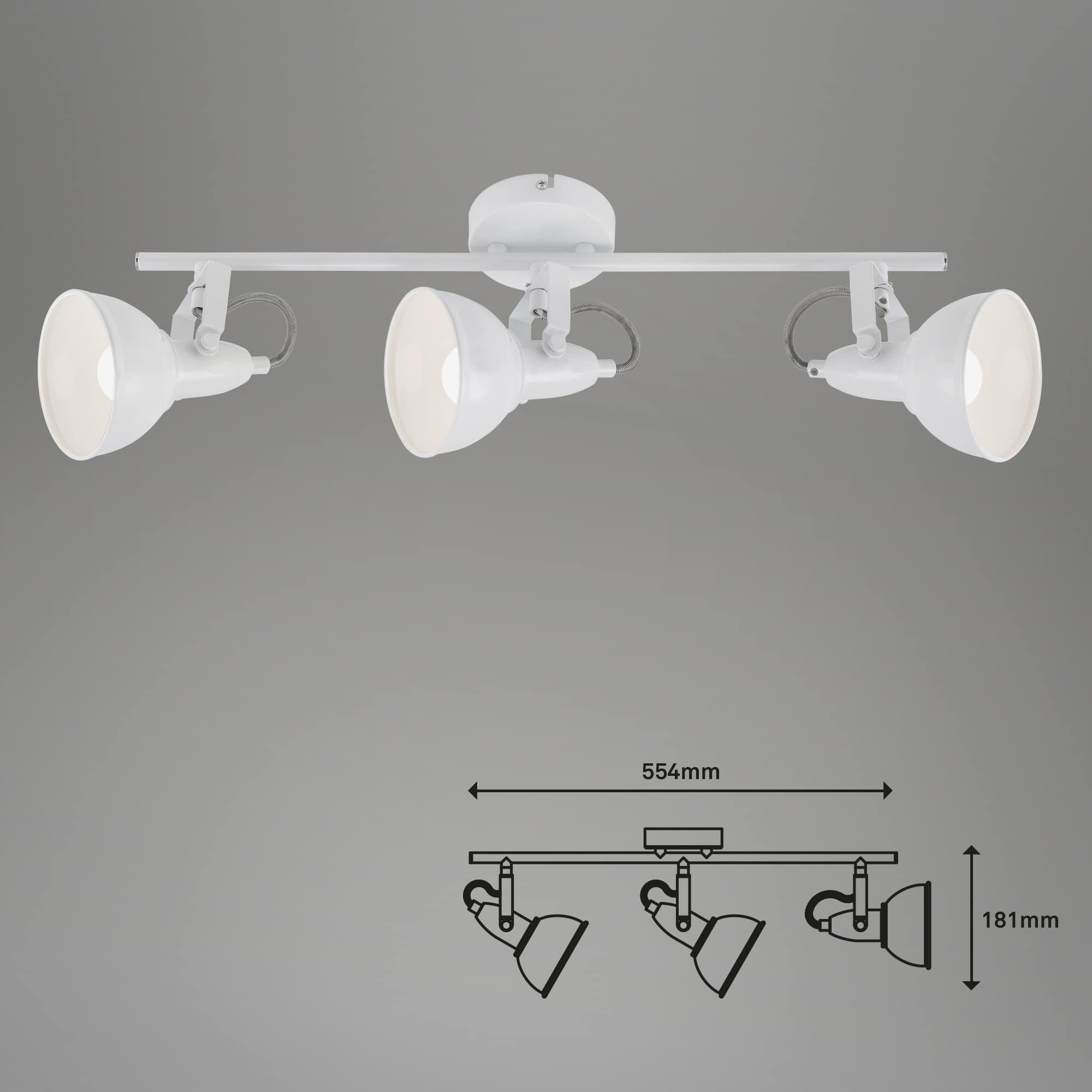 BRILO 2049-036 Bodové svítidlo 55,4 cm 3x E14 40W bílé - BRILO (obrázek 6)