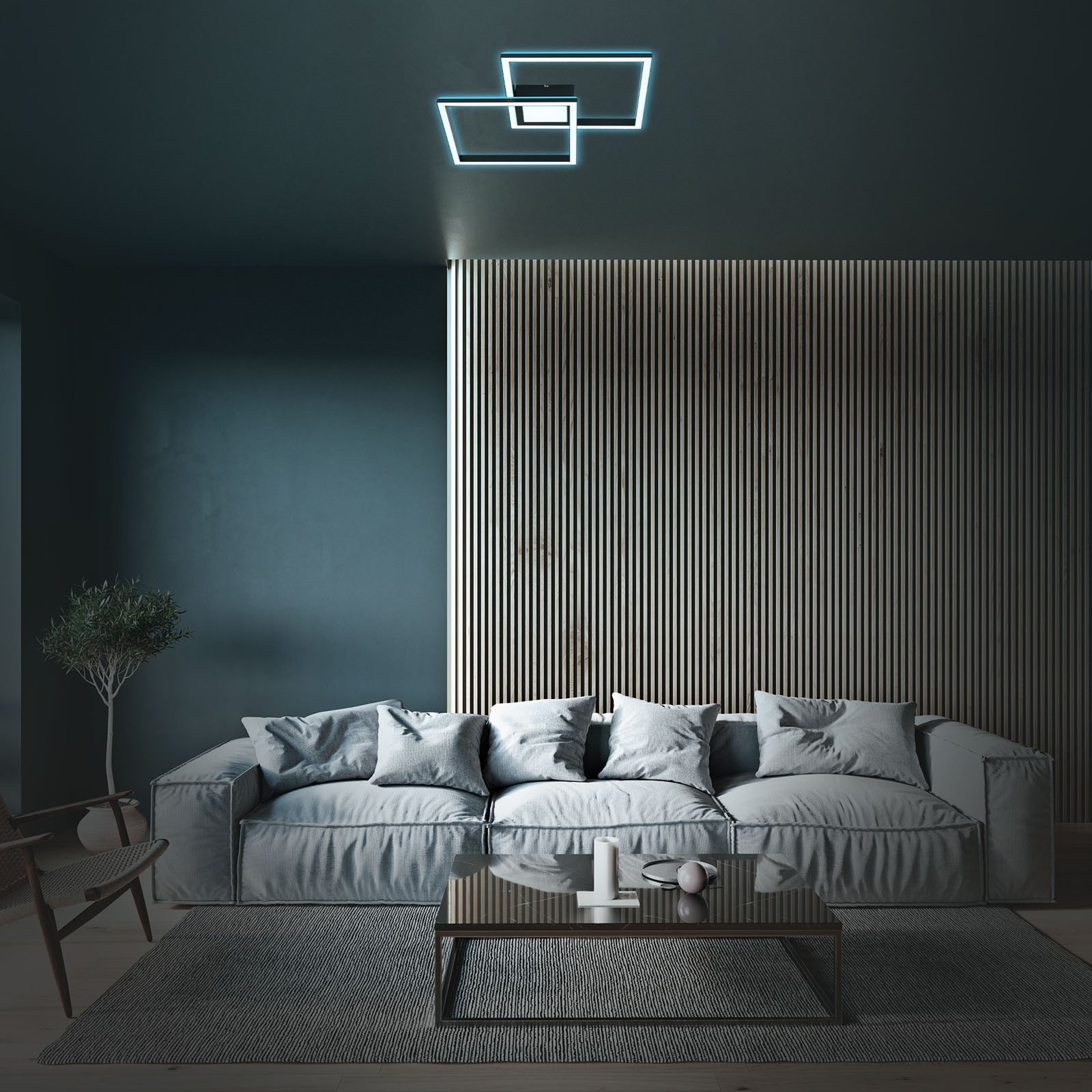 BRILO 3755-015 RGB CCT LED stropní svítidlo, 59,7 cm, 44 W, 4400 lm, černá - BRILO (obrázek 8)