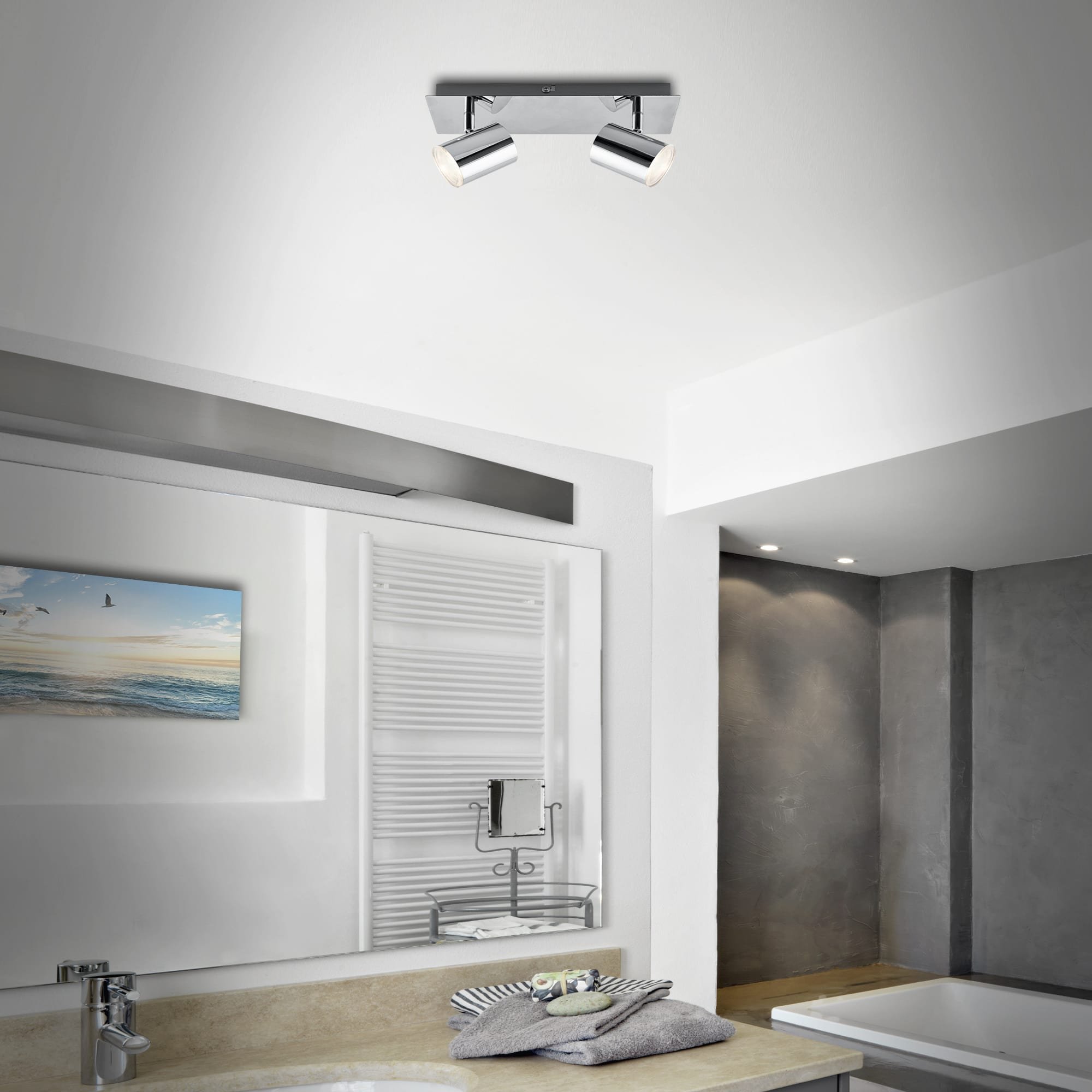 BRI 2731-028 LED bodové svítidlo 29 cm 2xGU10 max. 5W chrom - BRILONER (obrázek 4)