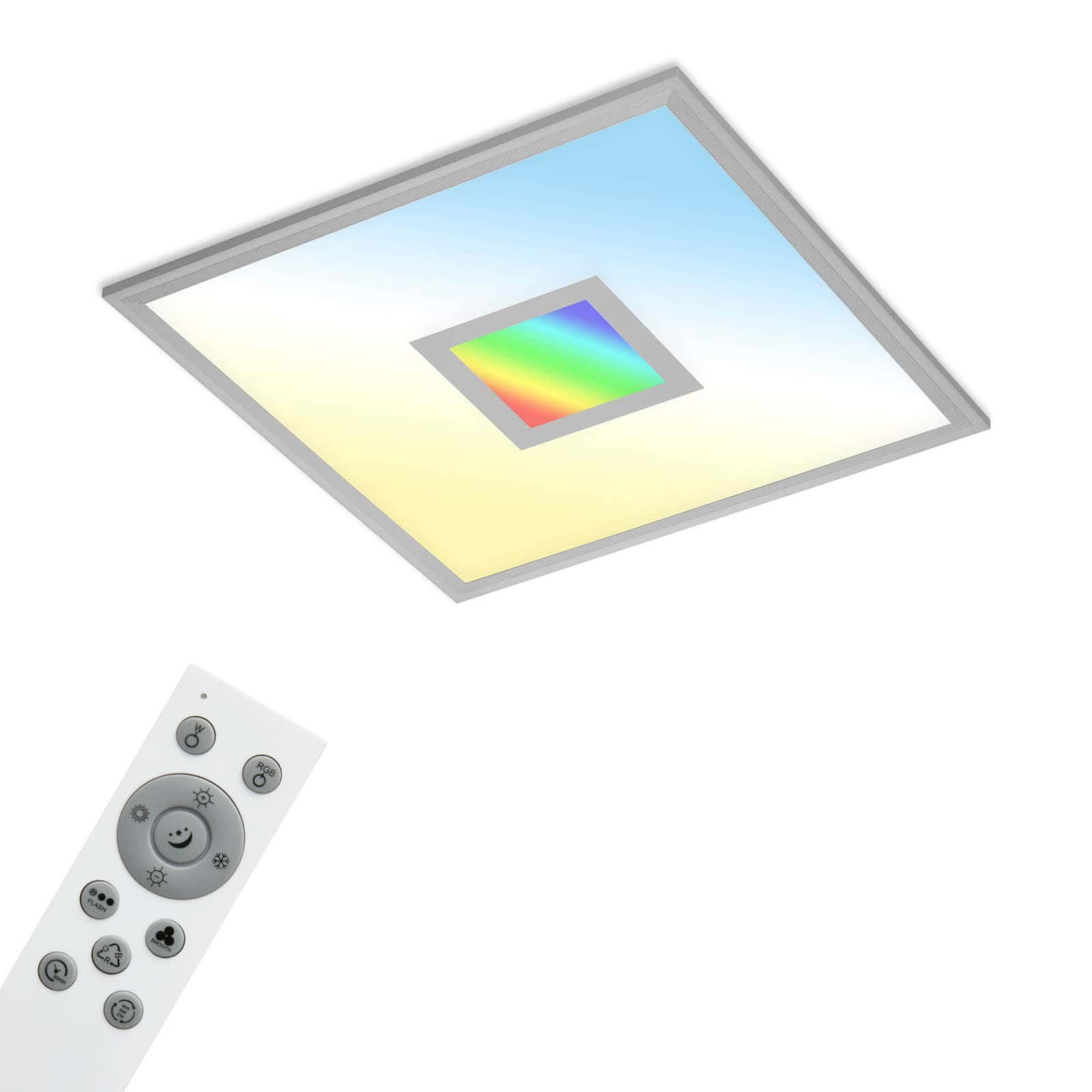 Levně BRILO 7397-014 CCT svítidlo LED panel, RGB centrální světlo, 44,5 cm, 24 W, 2400 lm, stříbrná - BRILO