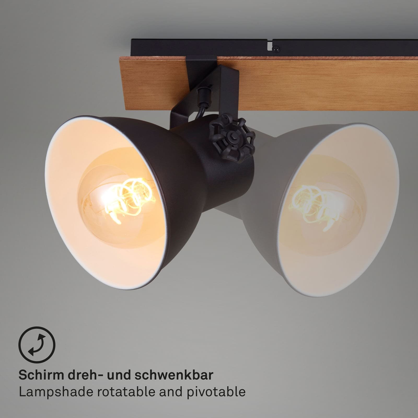 BRILO 2742-025 Bodové svítidlo 45 cm 2x E27 40W černá - BRILO (obrázek 3)