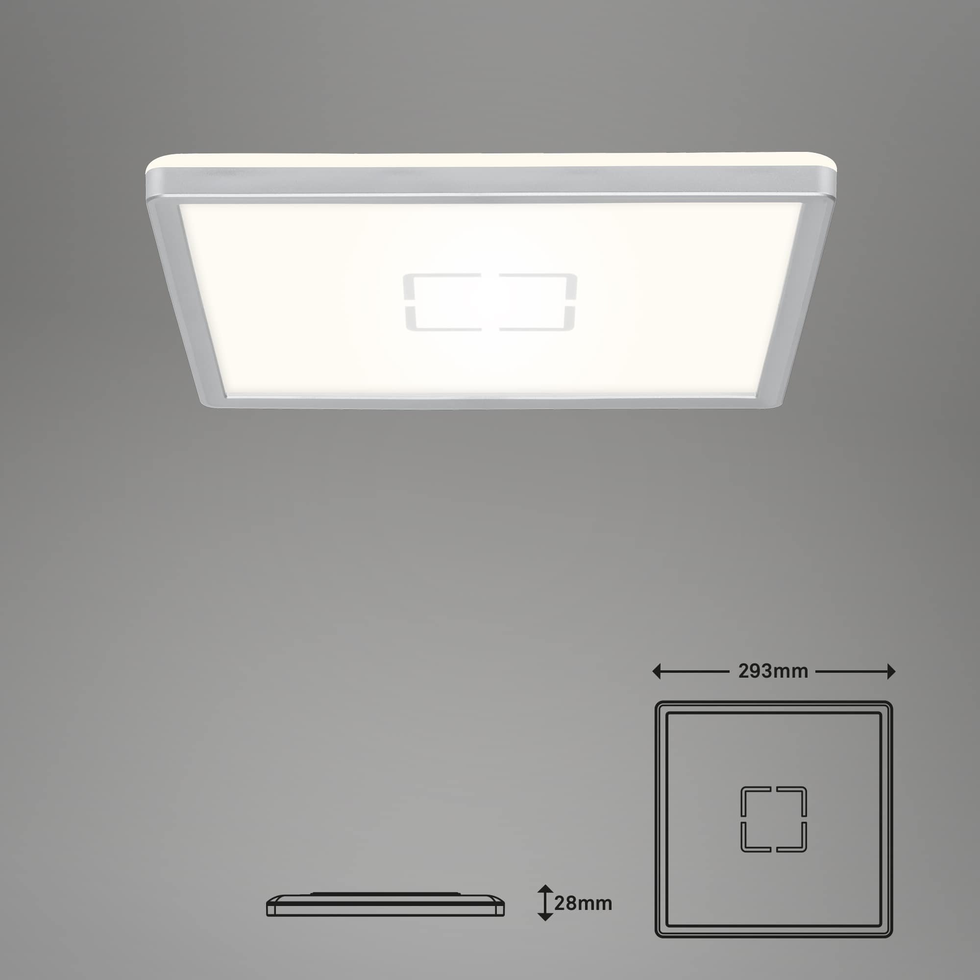 BRI 3390-014 Slim svítidlo LED panel, 29,3 cm, 2400 lm, 18 W, stříbrná - BRILONER (obrázek 5)