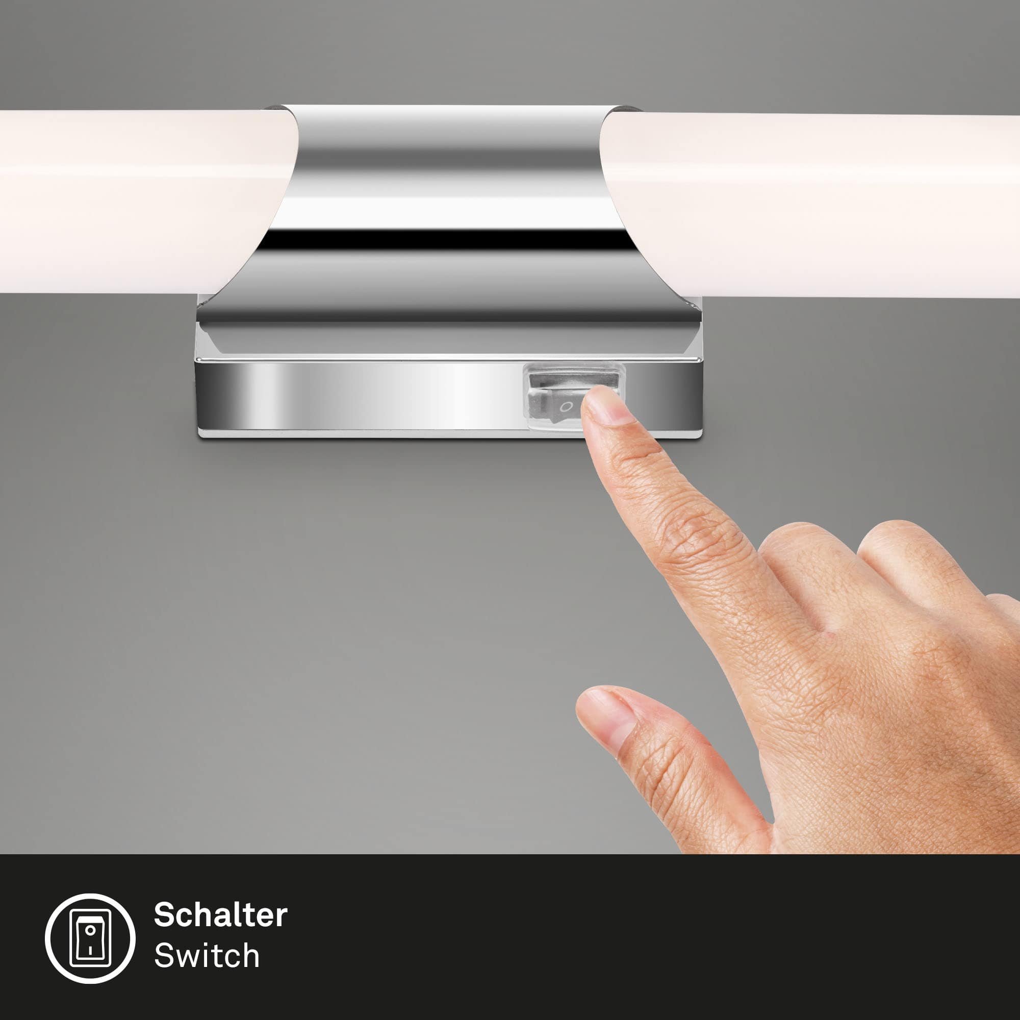 BRI 2111-118 LED nástěnné svítidlo 47 cm 11W 1300lm chrom - BRILONER (obrázek 4)
