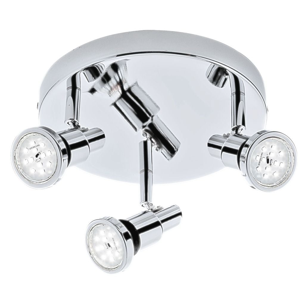BRI 2992038R LED bodové svítidlo pr. 21 cm 3xGU10 4,8W 400lm chrom (starý kód: BRI 2992-038R) - BRILONER