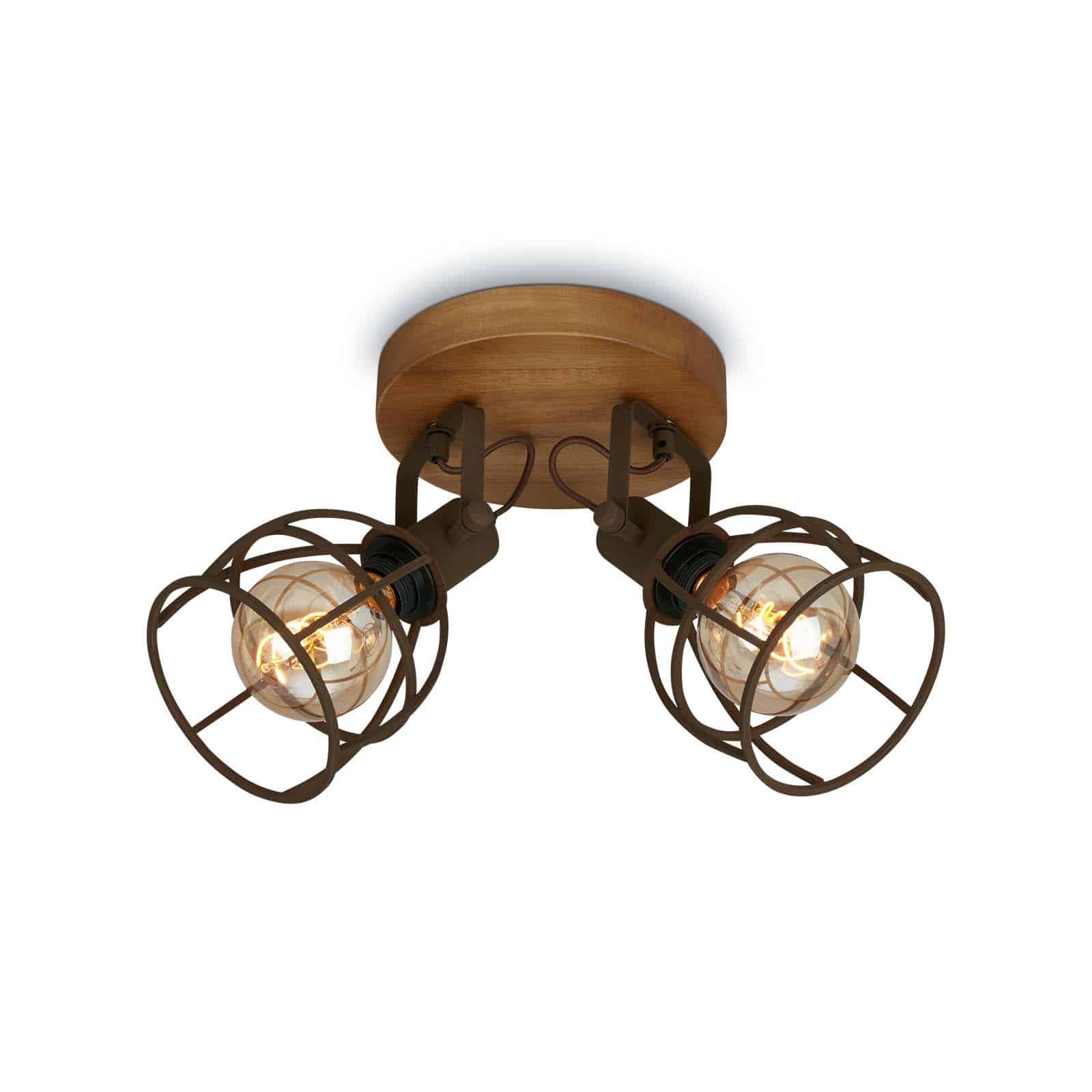 Levně BRILO 2670-024 Bodové svítidlo pr. 22 cm 2x E27 25W hnědé - BRILO