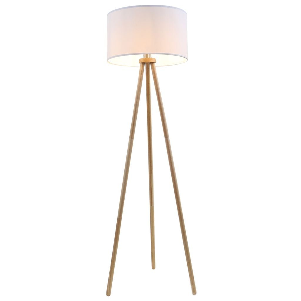 BRILO 1379016 Textilní stojací svítidlo pr. 45,5 cm 1x E27 60W bílé (starý kód: BRILO 1379-016) - BRILO