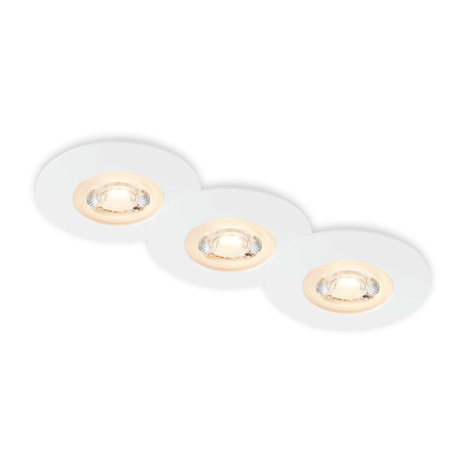 BRI 7044-036 LED vestavná svítidla, pr.9 cm, 3x LED, 5 W, 480 lm, bílé - BRILONER