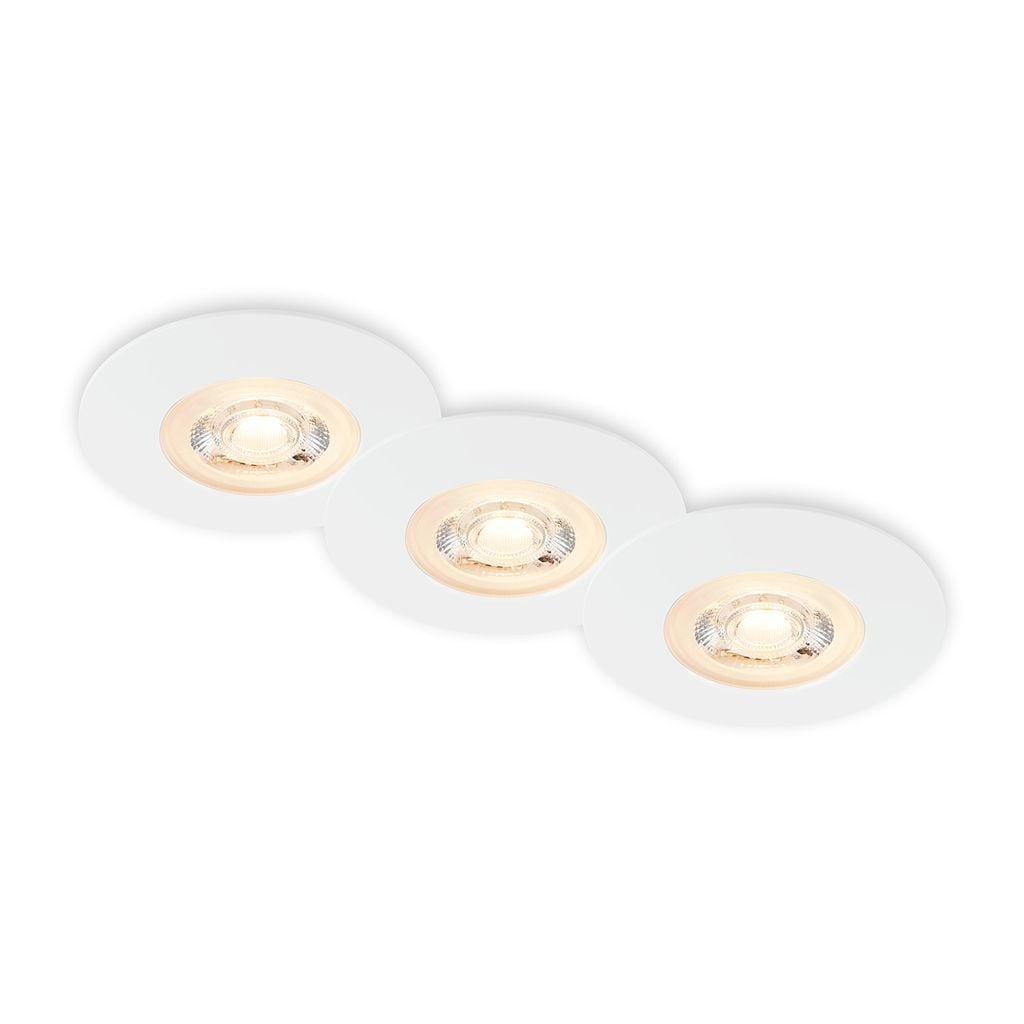 BRI 7044036 LED vestavná svítidla, pr.9 cm, 3x LED, 5 W, 480 lm, bílé (starý kód: BRI 7044-036) - BRILONER