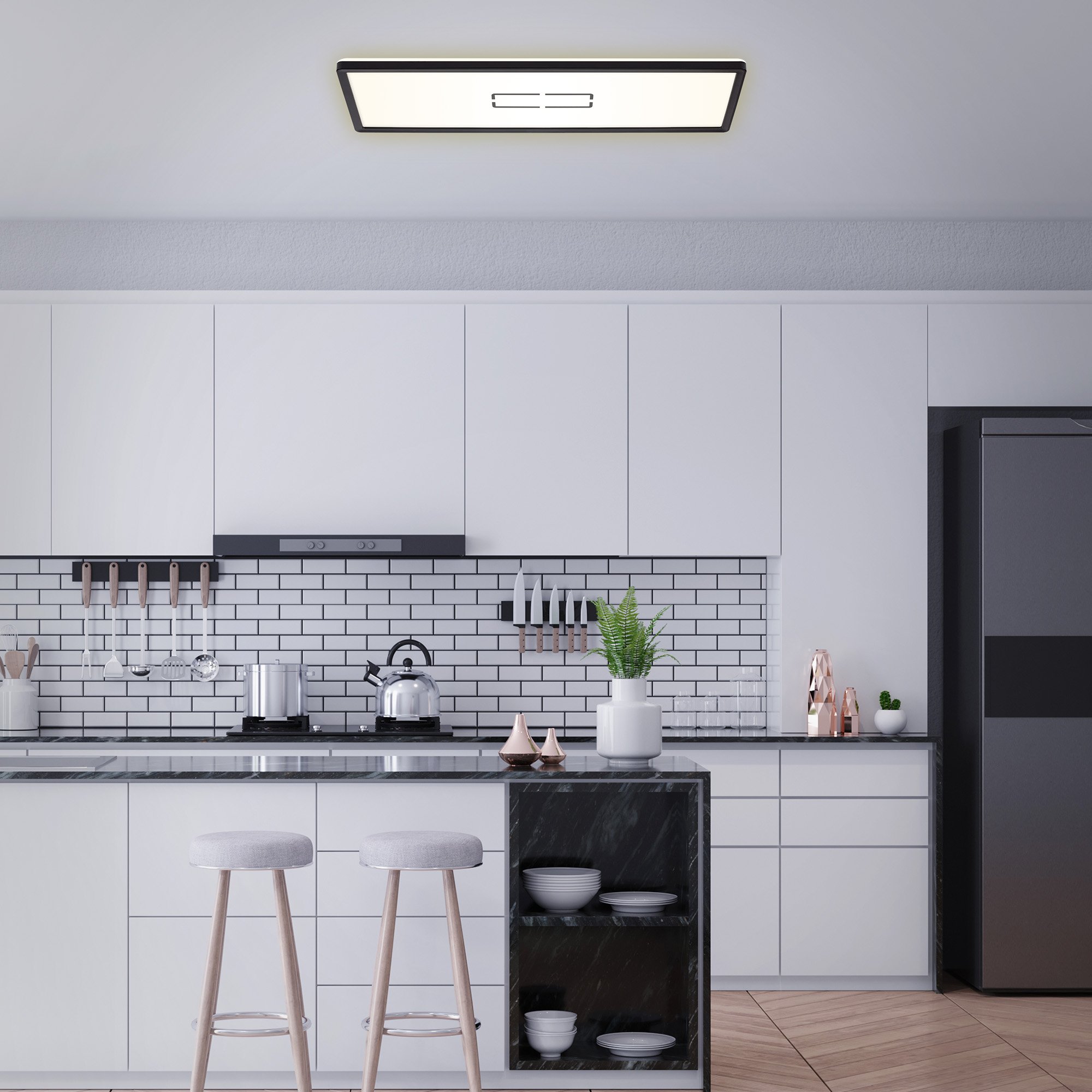 BRI 3394-015 Slim svítidlo LED panel, 58 cm, 2700 lm, 22 W, černá - BRILONER (obrázek 4)
