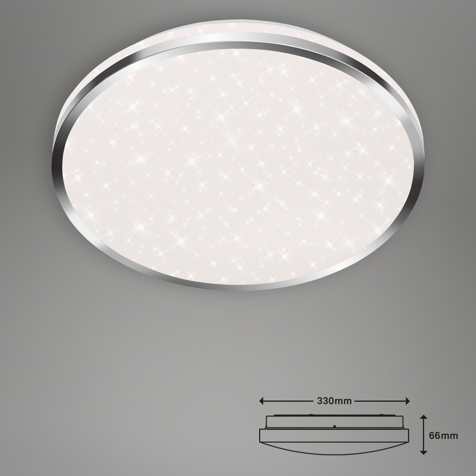 BRI 3403-118 LED stropní svítidlo hvězdné nebe, pr. 33 cm, 18 W, chrom - BRILONER (obrázek 5)