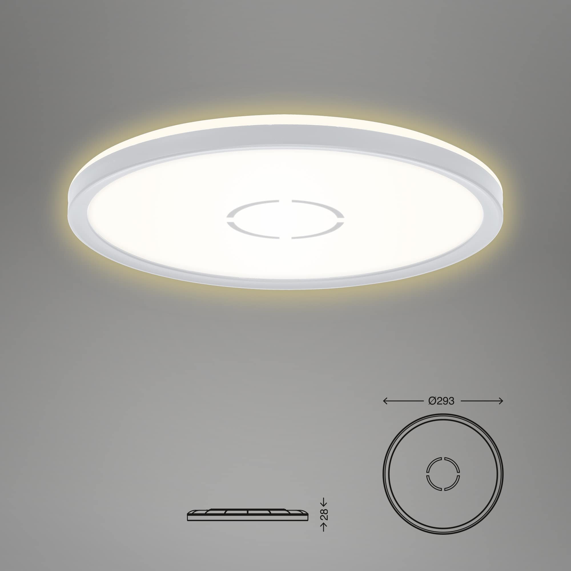 BRI 3391-014 Slim svítidlo LED panel, pr. 29,3 cm, 2400 lm, 18 W, stříbrná - BRILONER (obrázek 4)