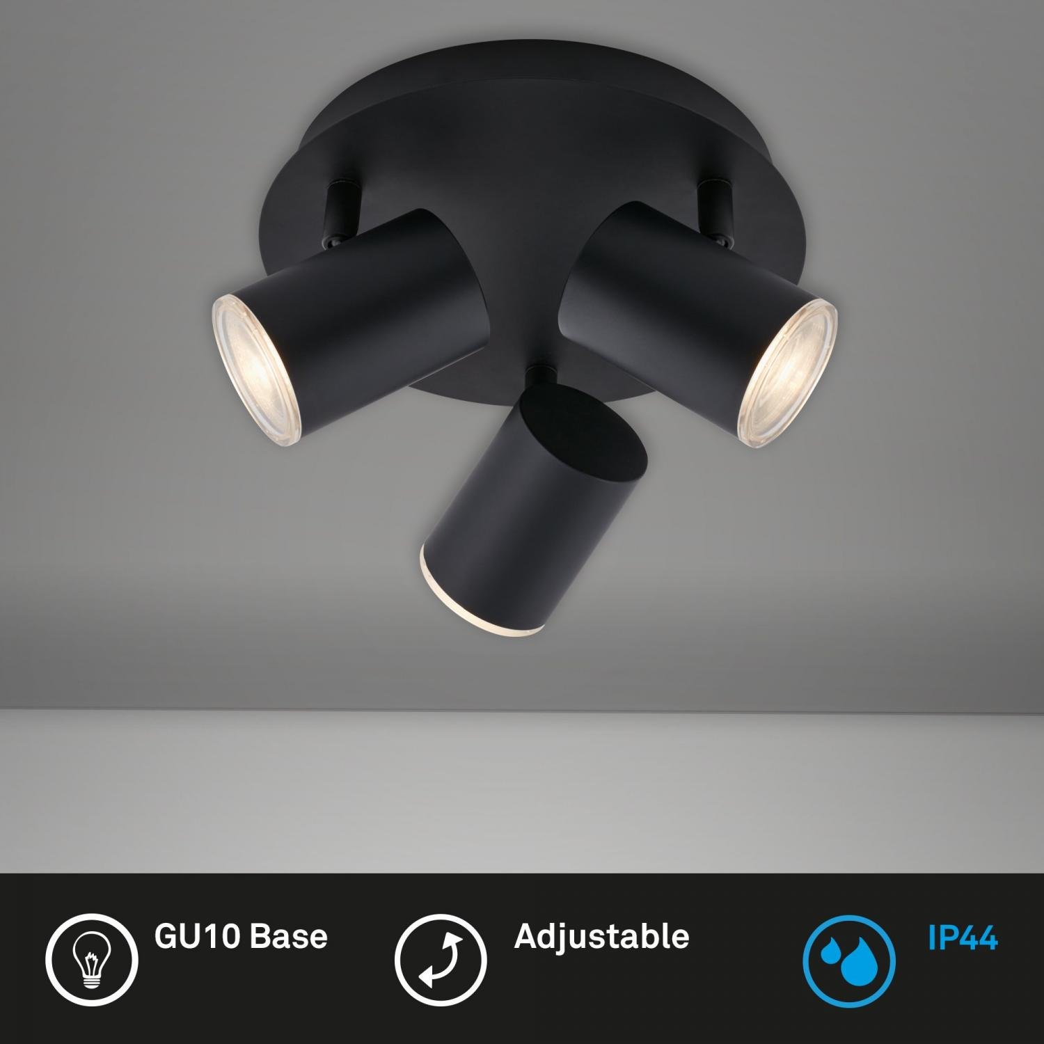 BRI 2731-035 LED bodové svítidlo pr. 21 cm 3xGU10 max. 5W černá - BRILONER (obrázek 3)