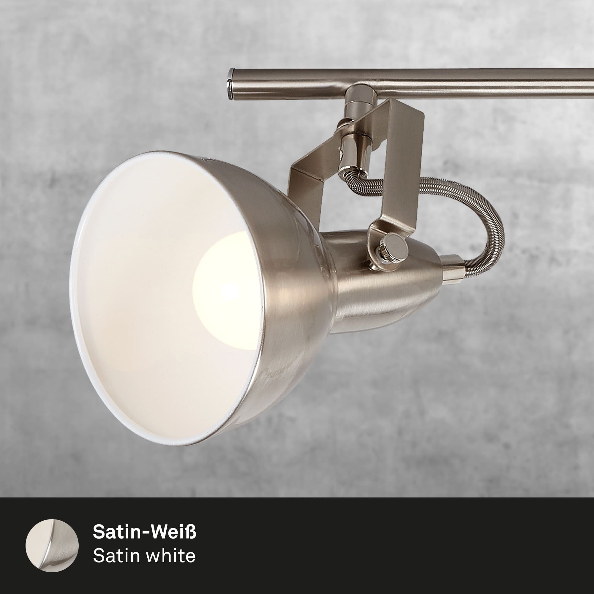 BRILO 2049-042 Bodové svítidlo 79 cm 4x E14 40W satén-bílé - BRILO (obrázek 4)