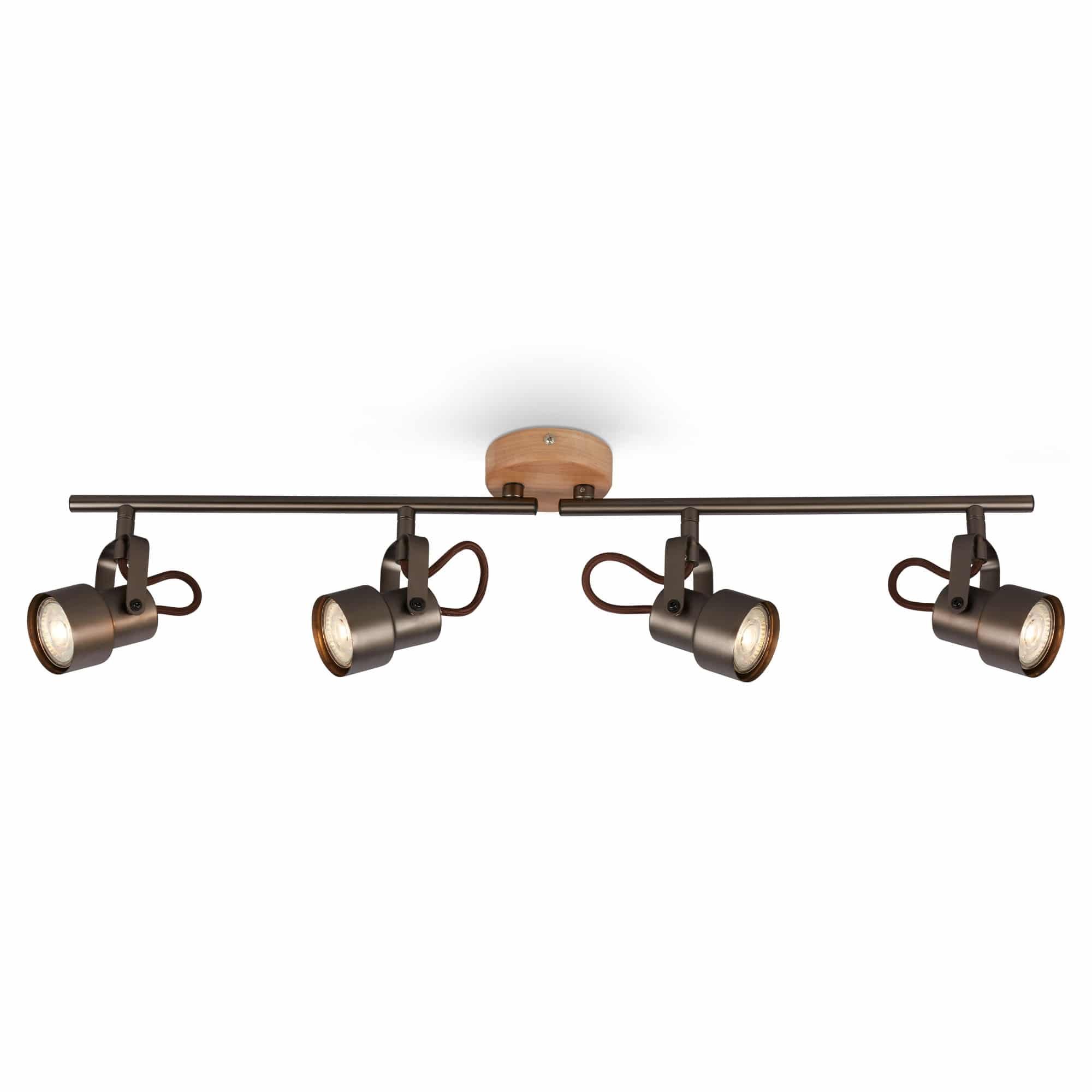 Levně BRILO 2872-045 Bodové svítidlo 68,4 cm 4xGU10 20W 1840lm antická šedá - BRILO