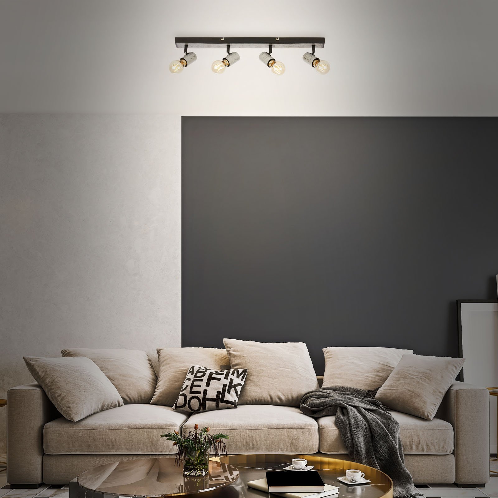 BRI 2222-044 Bodové svítidlo 63 cm 4x E27 max. 60W antická stříbrná - BRILONER (obrázek 4)