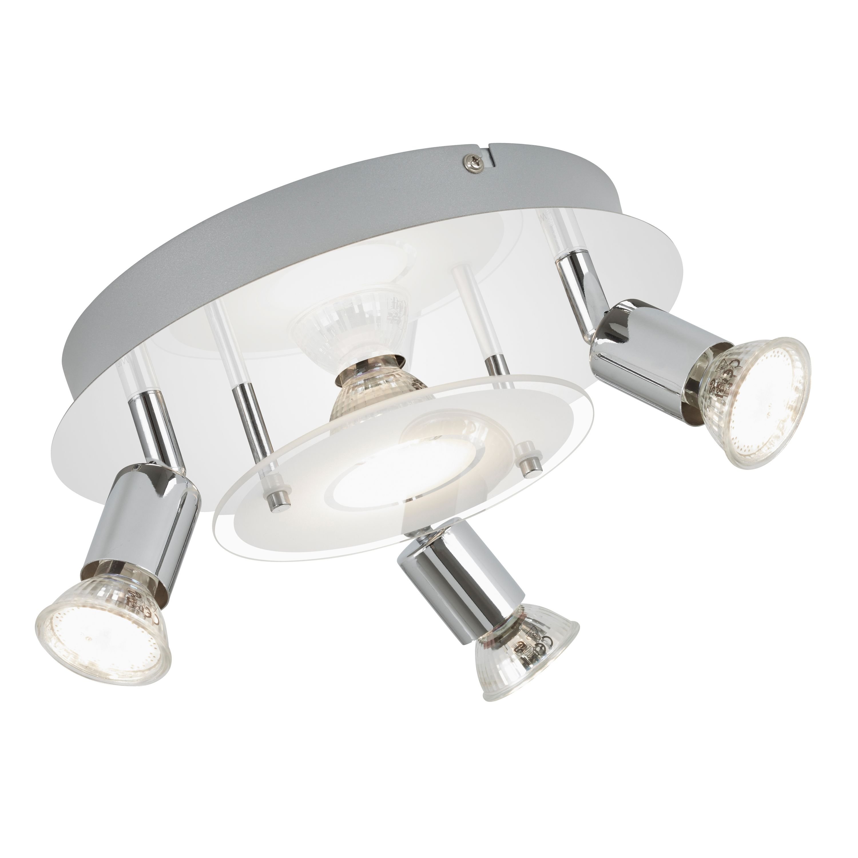 BRI 3498-048 Stropní svítidlo, pr. 25 cm, 12 W, 1000 lm, chrom - BRILONER