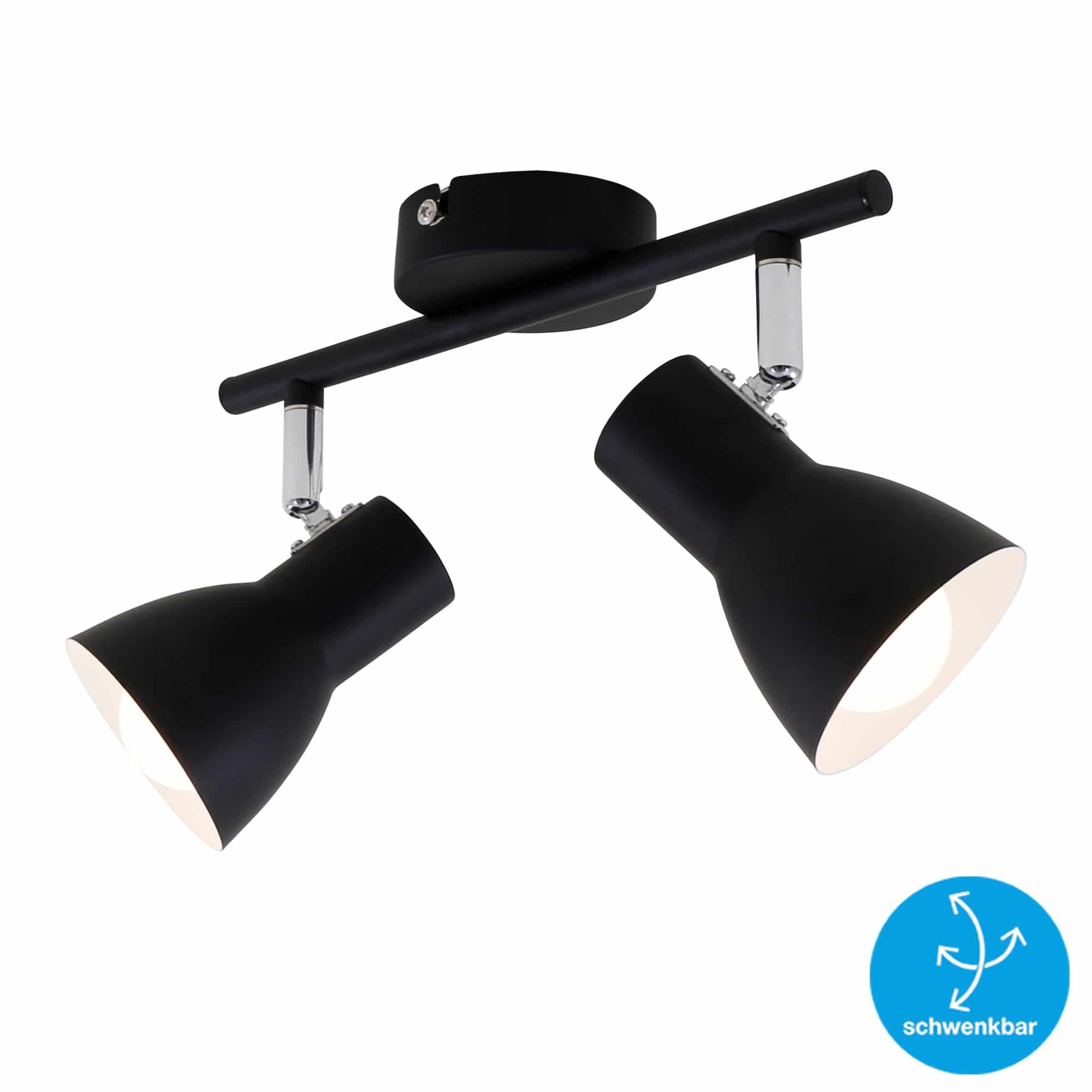 BRI 2860-025 Bodové svítidlo 27,5 cm 2x E14 25W černá - BRILONER (obrázek 2)