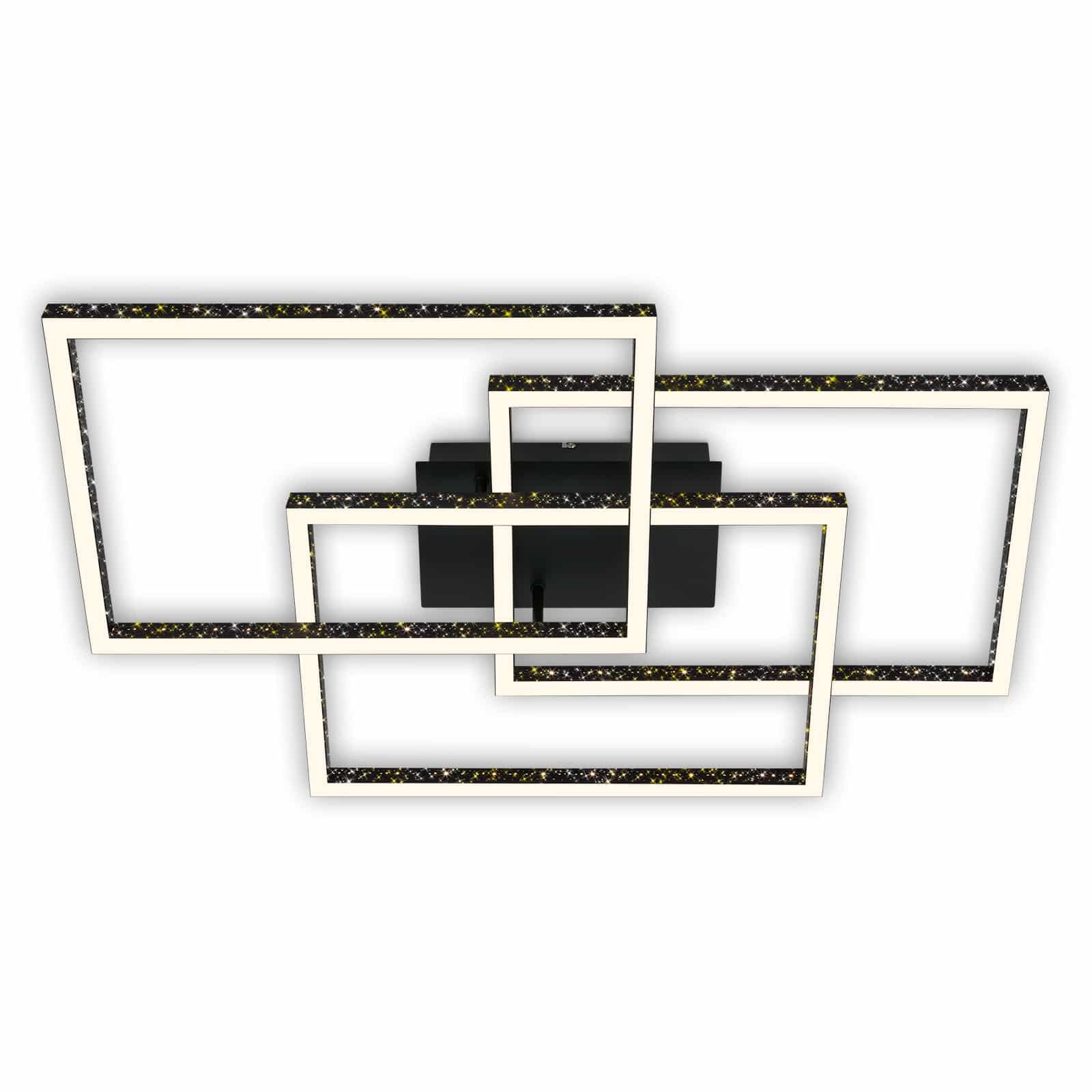 Levně BRILO 3752-015 LED stropní svítidlo, 52 cm 57 W, 5700 lm, černá - BRILO